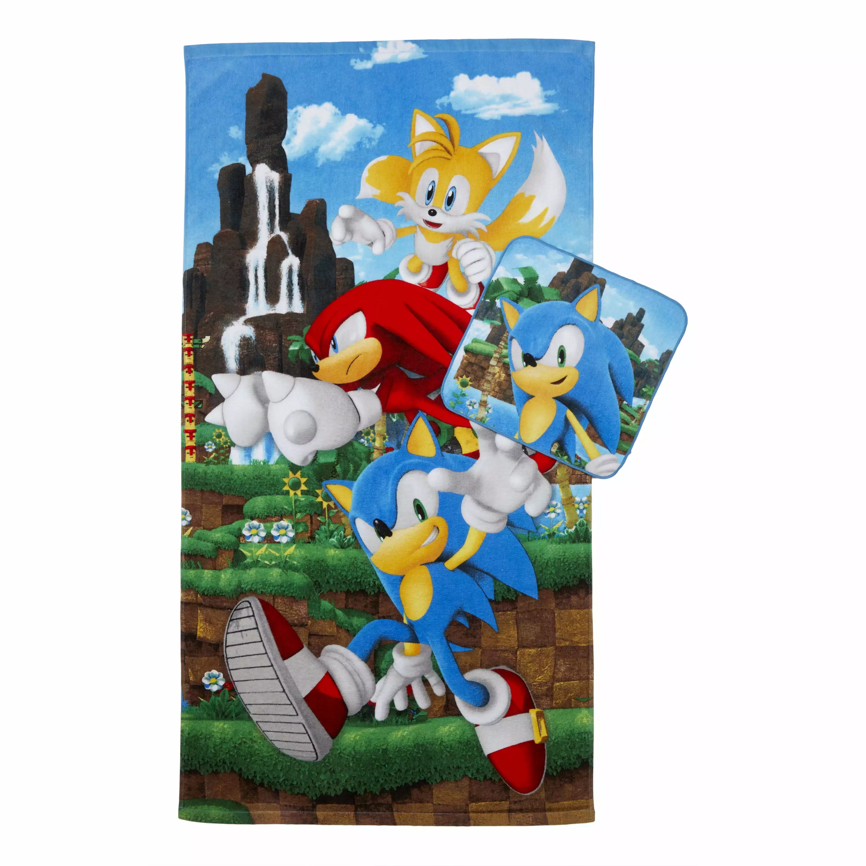 Sonic Kids Cotton 2 Piece Towel and Washcloth Set