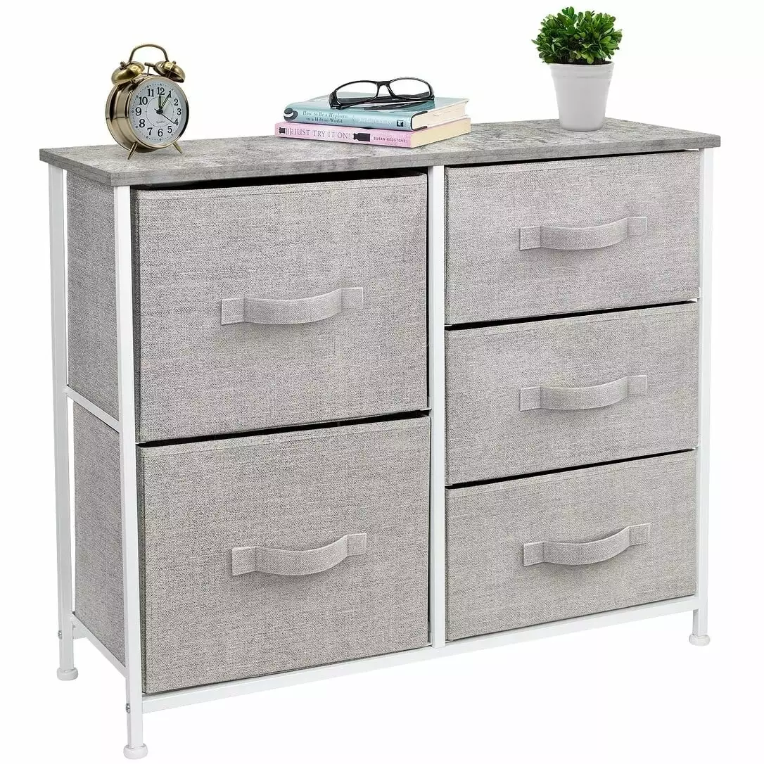 5 Drawers Chest Dresser - Grey