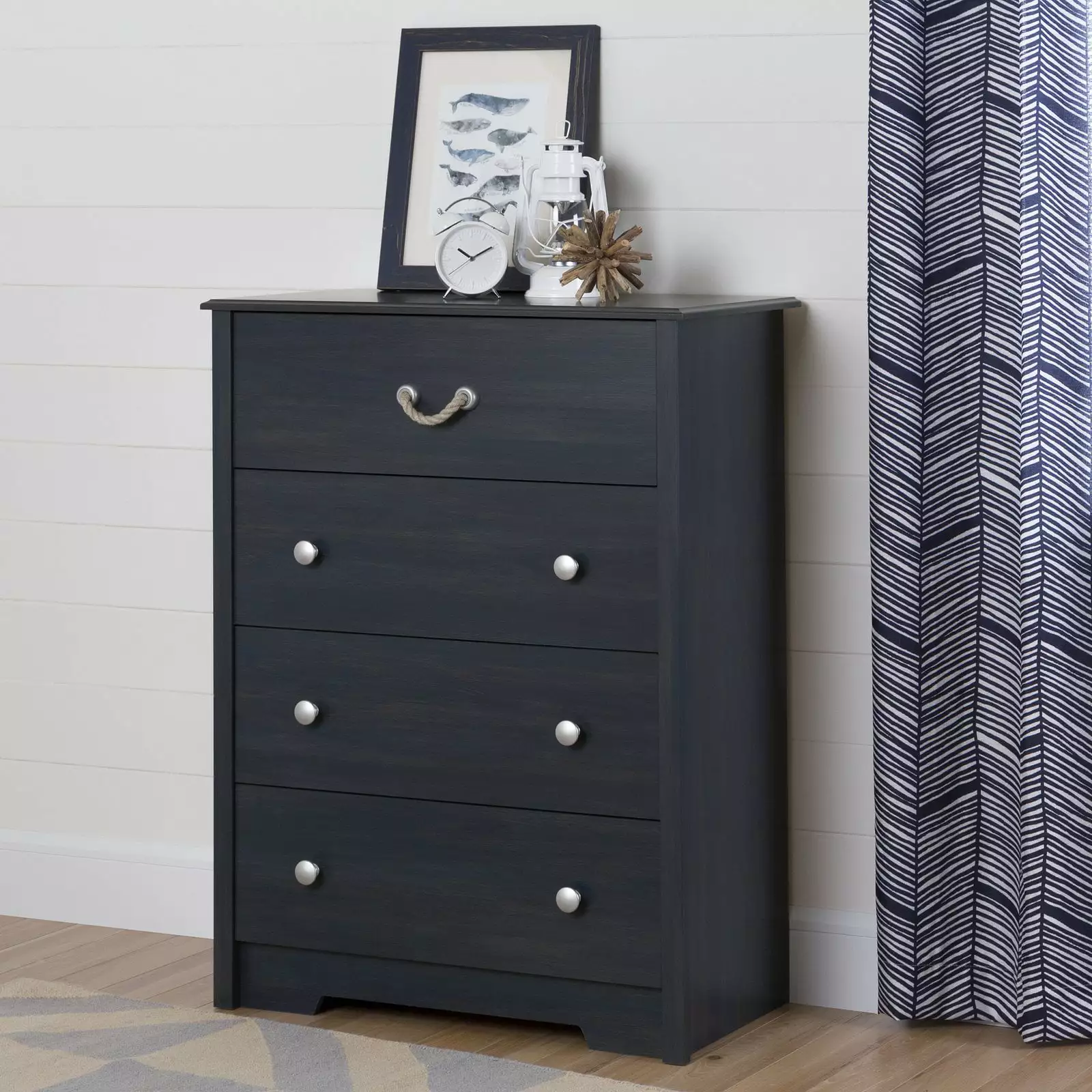 South Shore Aviron Coastal 4 Drawers Chest. Blueberry