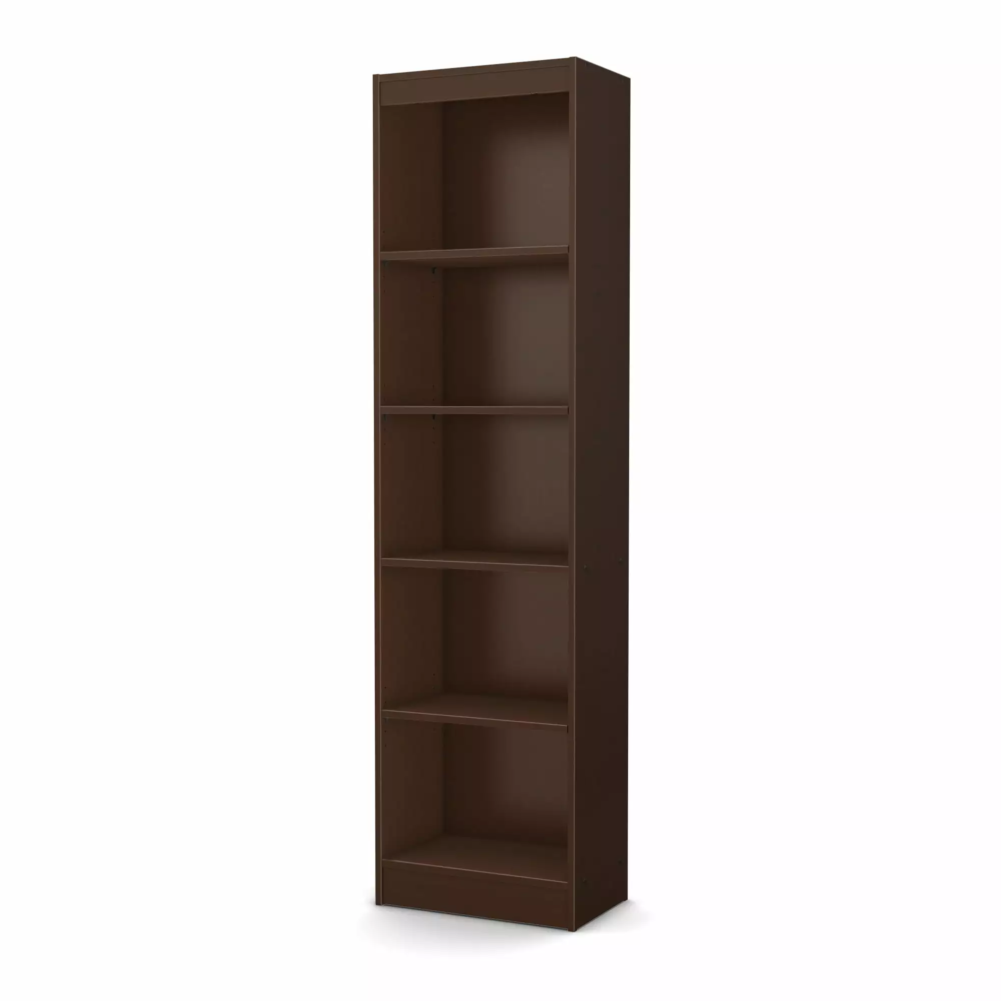 South Shore Axess. Contemporary Bookcase. Narrow Brown