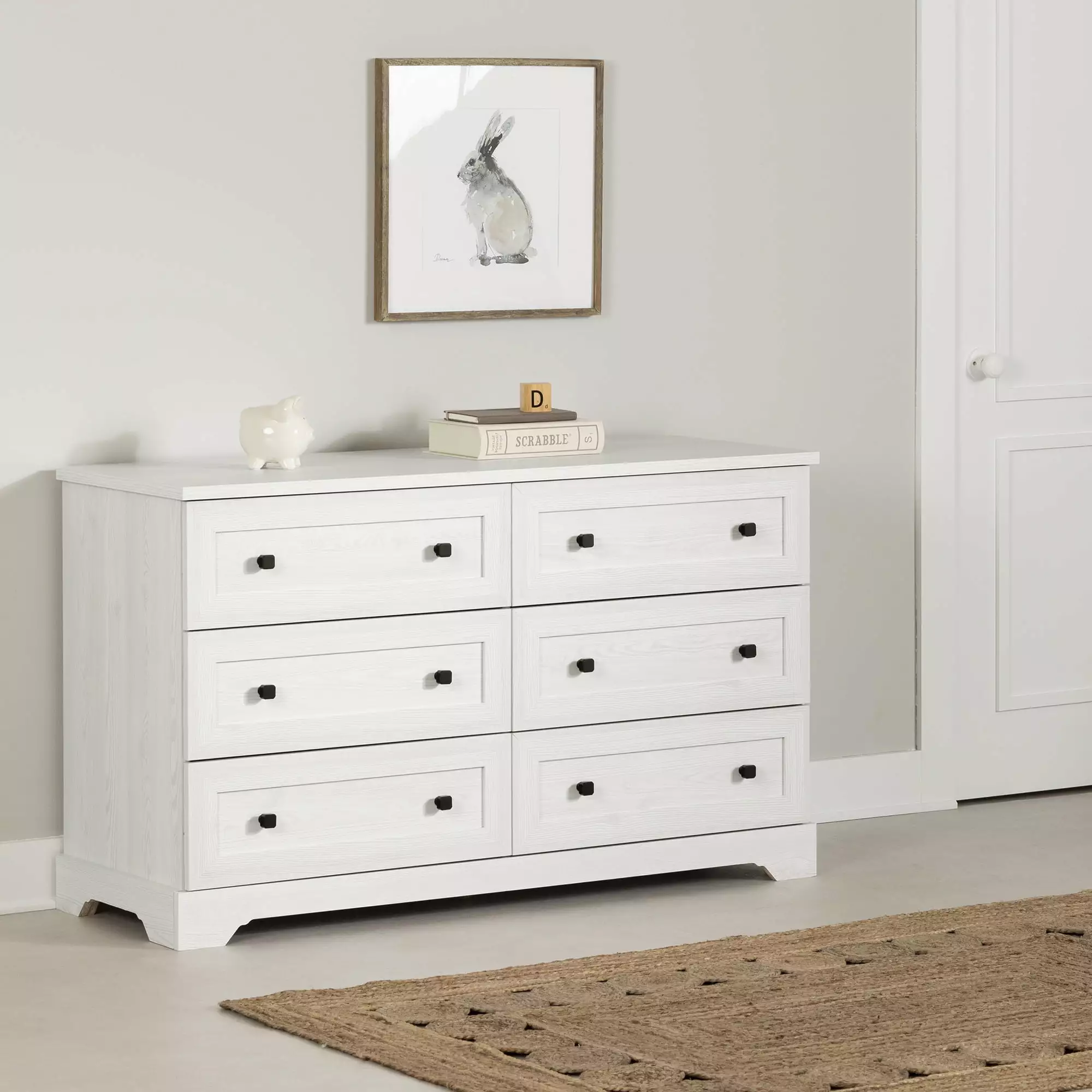 South Shore Hazen. Farmhouse Dresser. White