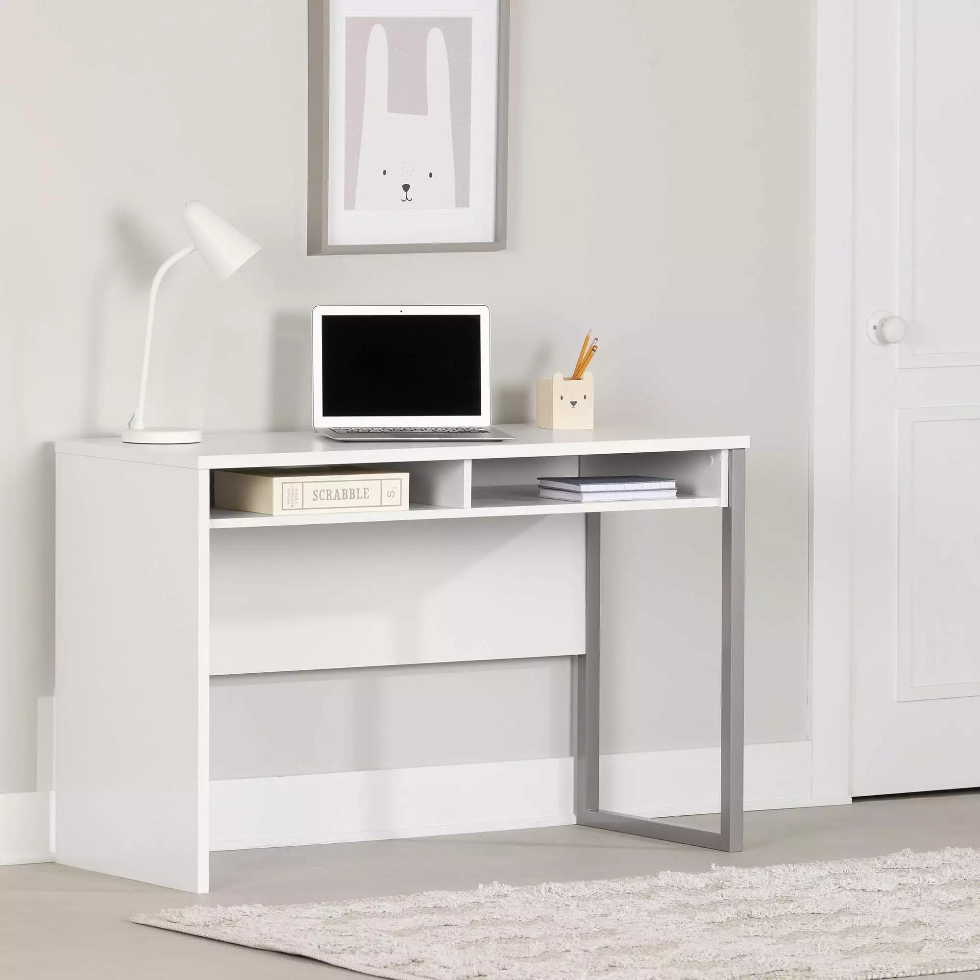 South Shore Hourra. Contemporary Desk. Pure White