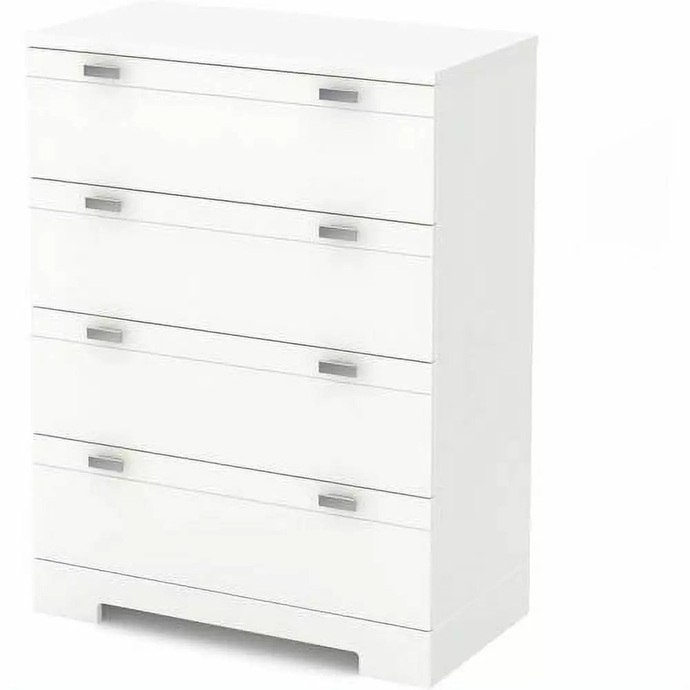 South Shore Reevo 4-Drawer Chest. Pure White