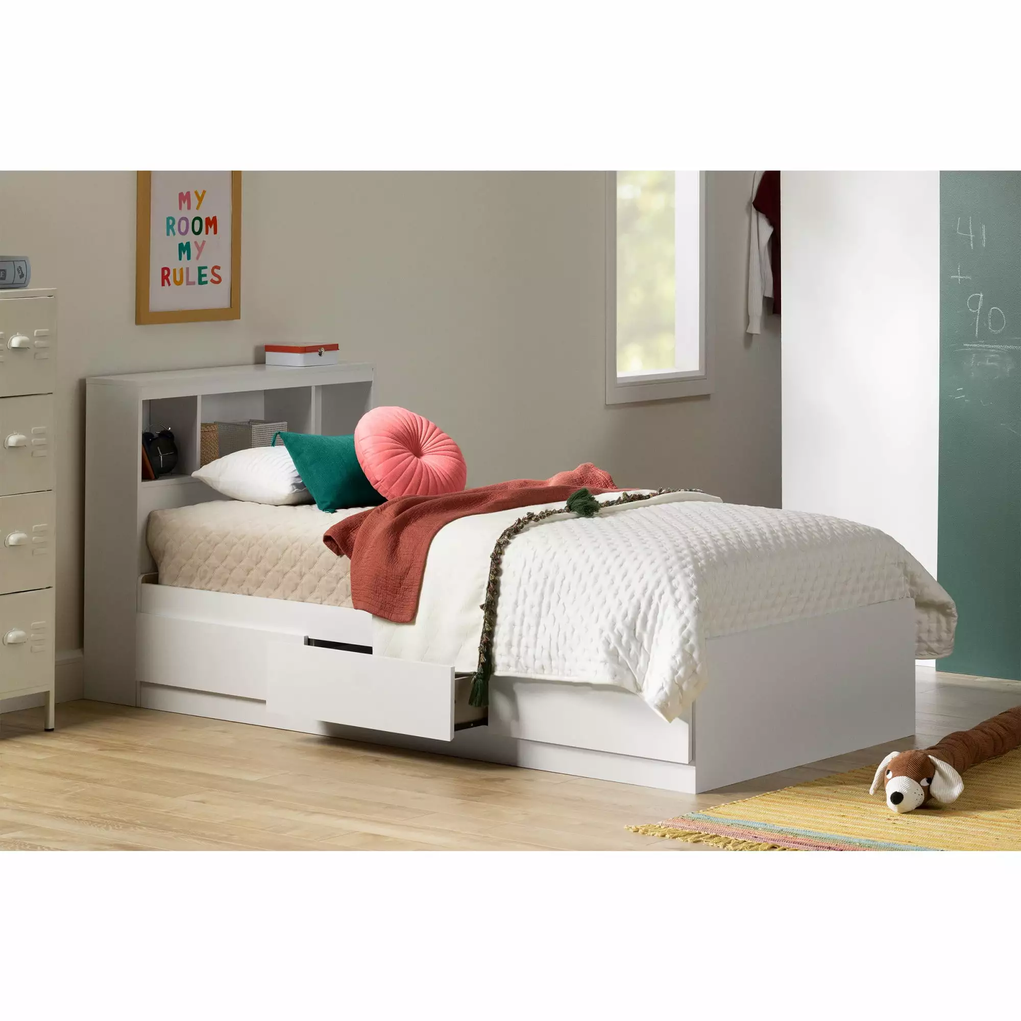 South Shore Reevo. Contemporary Bed. Twin White