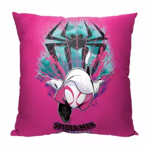 Spider-Man Colorful Explosion Marvel Kids Printed Throw Pillow. 18 x 18 inches