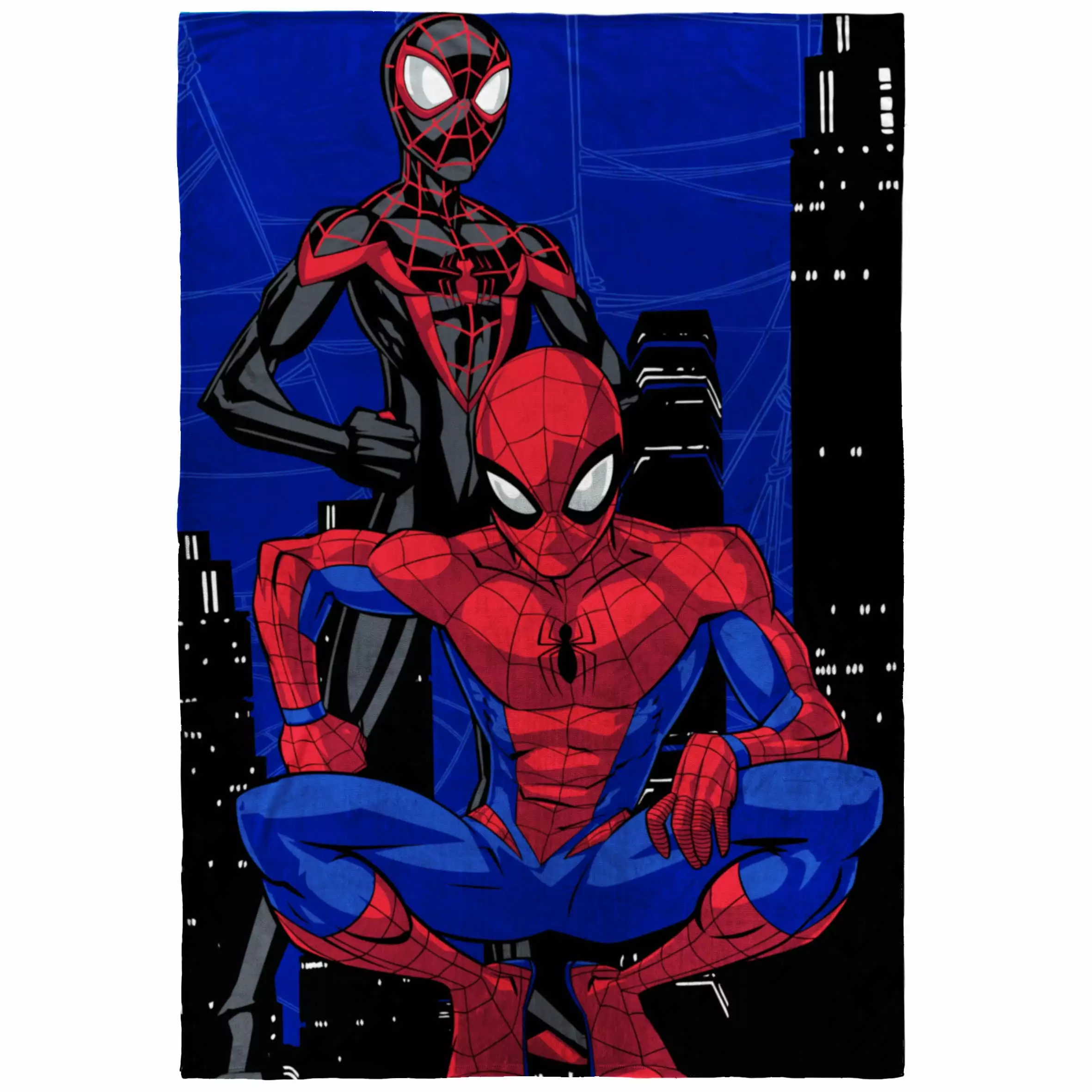 Spider-Man Swing Into Action Kids Twin Blanket. 62 x 90. Microfiber. Blue. Marvel