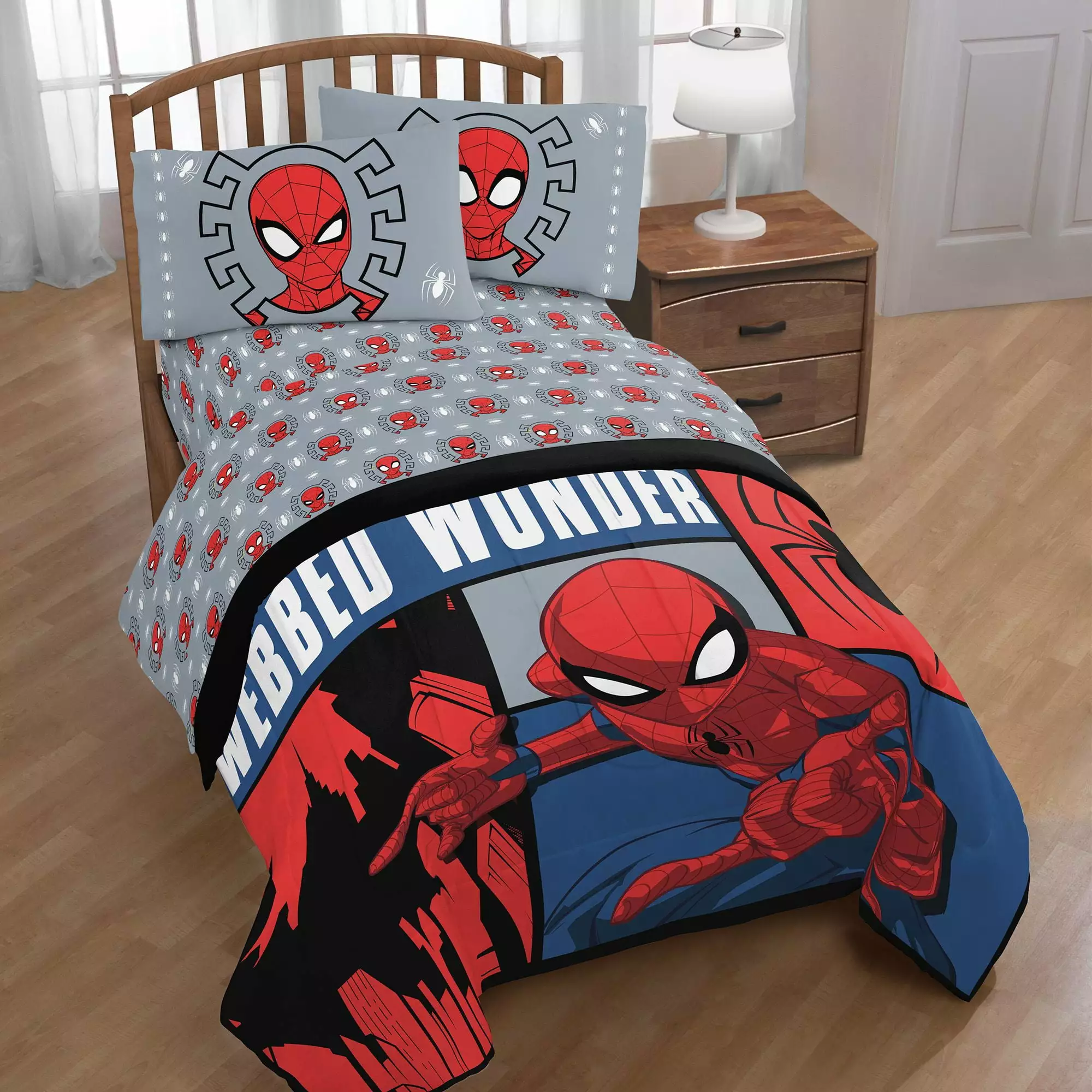 Spiderman Webbed Wonder 4 Piece Bed in a Bag Set - Twin by Marvel