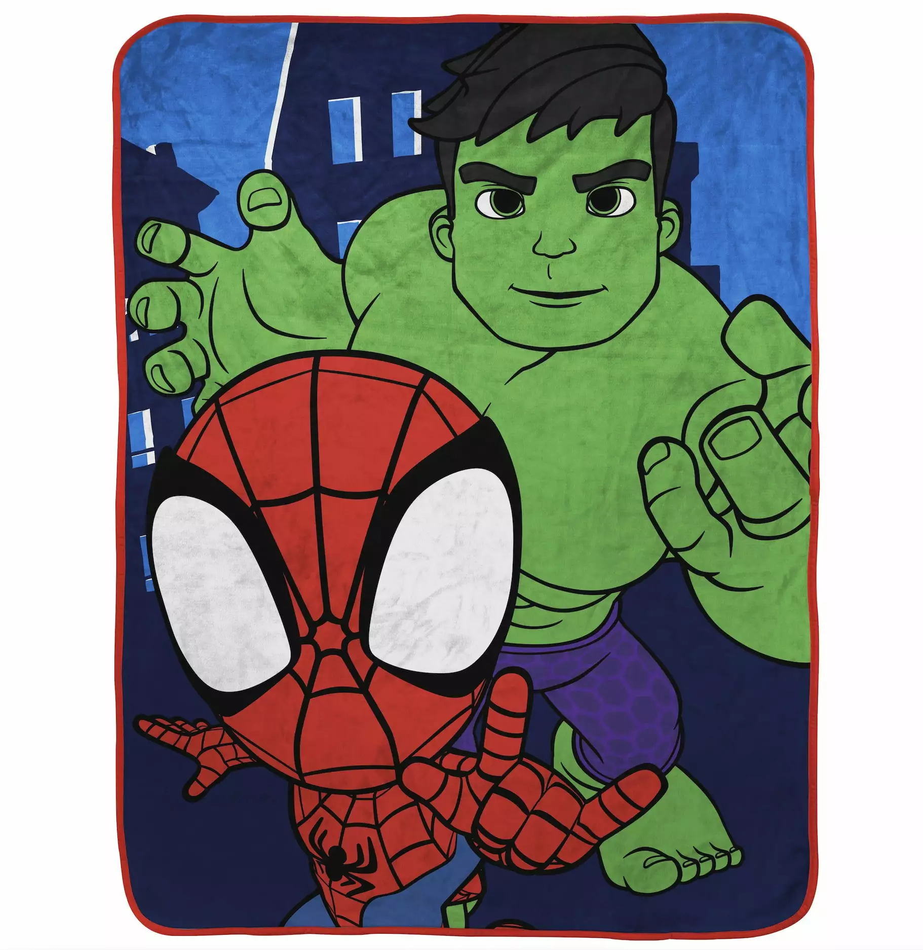 Spidey & His Amazing Friends Kids Throw. 46 x 60. Microfiber. Blue. Marvel