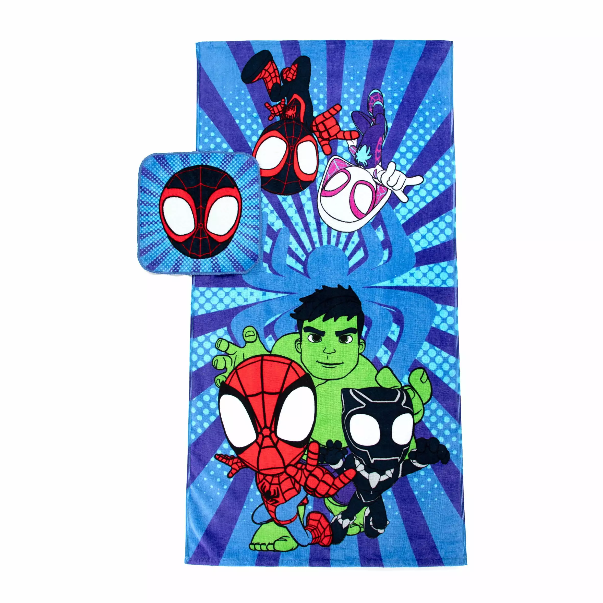 Spidey and His Amazing Friends Kids Cotton 2 Piece Towel and Washcloth Set