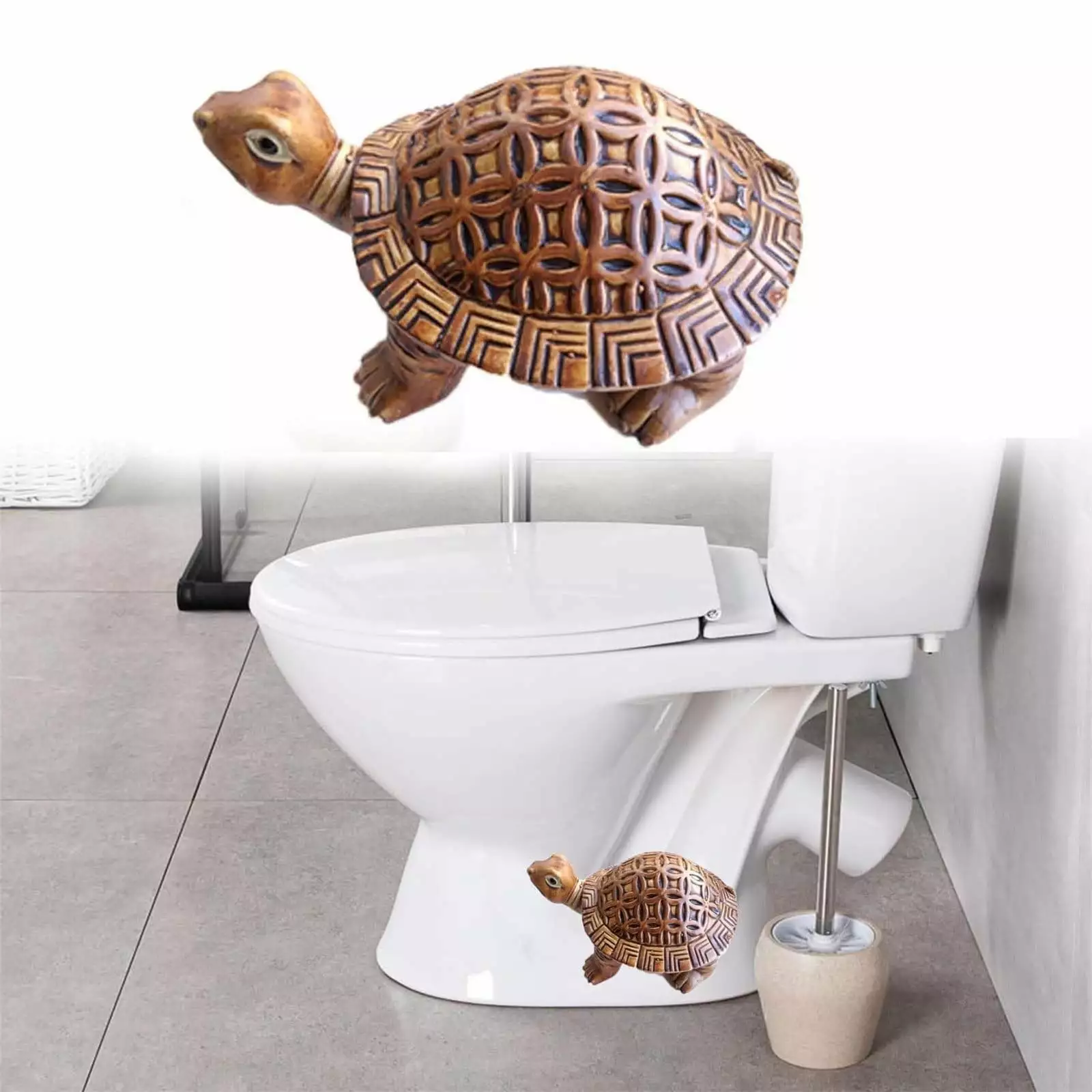 Spring Saving Clearance Toilet Caps Decorative Frog Fish & Turtles Ceramic Decorative Toilet Covers Caps Cute Porcelain Toilet Caps Tall Toilet Covers Decorative Animals