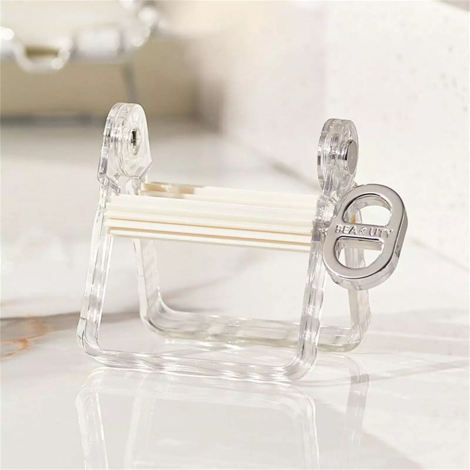 Spring Saving Clearance Toothpaste Squeezer Roller Toothpaste Tube Squeezer Dispenser Squeezer With Rotatable Handle Toothpaste Tube Wringer Seat Holder Stand