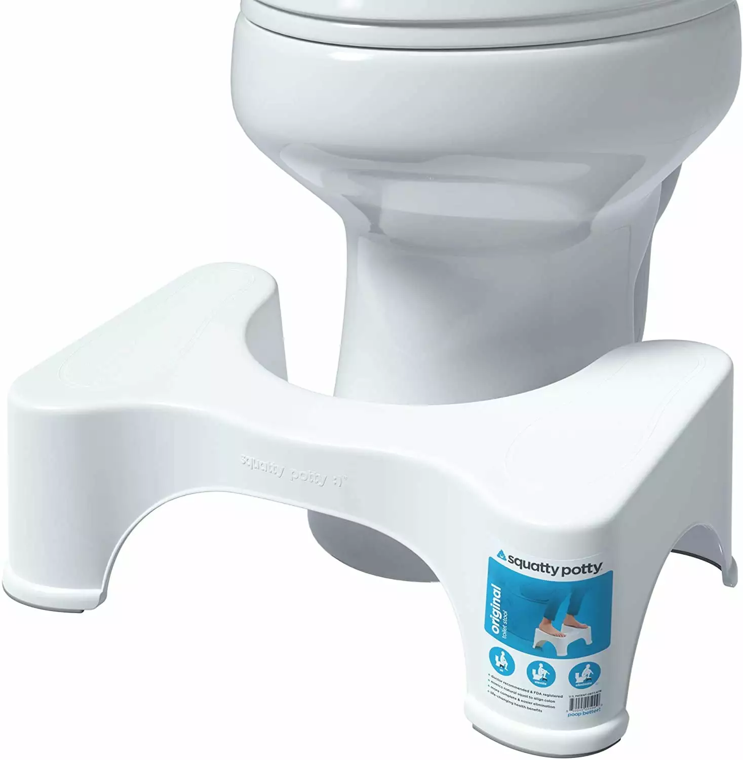 Squatty Potty The Original Bathroom Toilet Stool. 7 Inch height. White