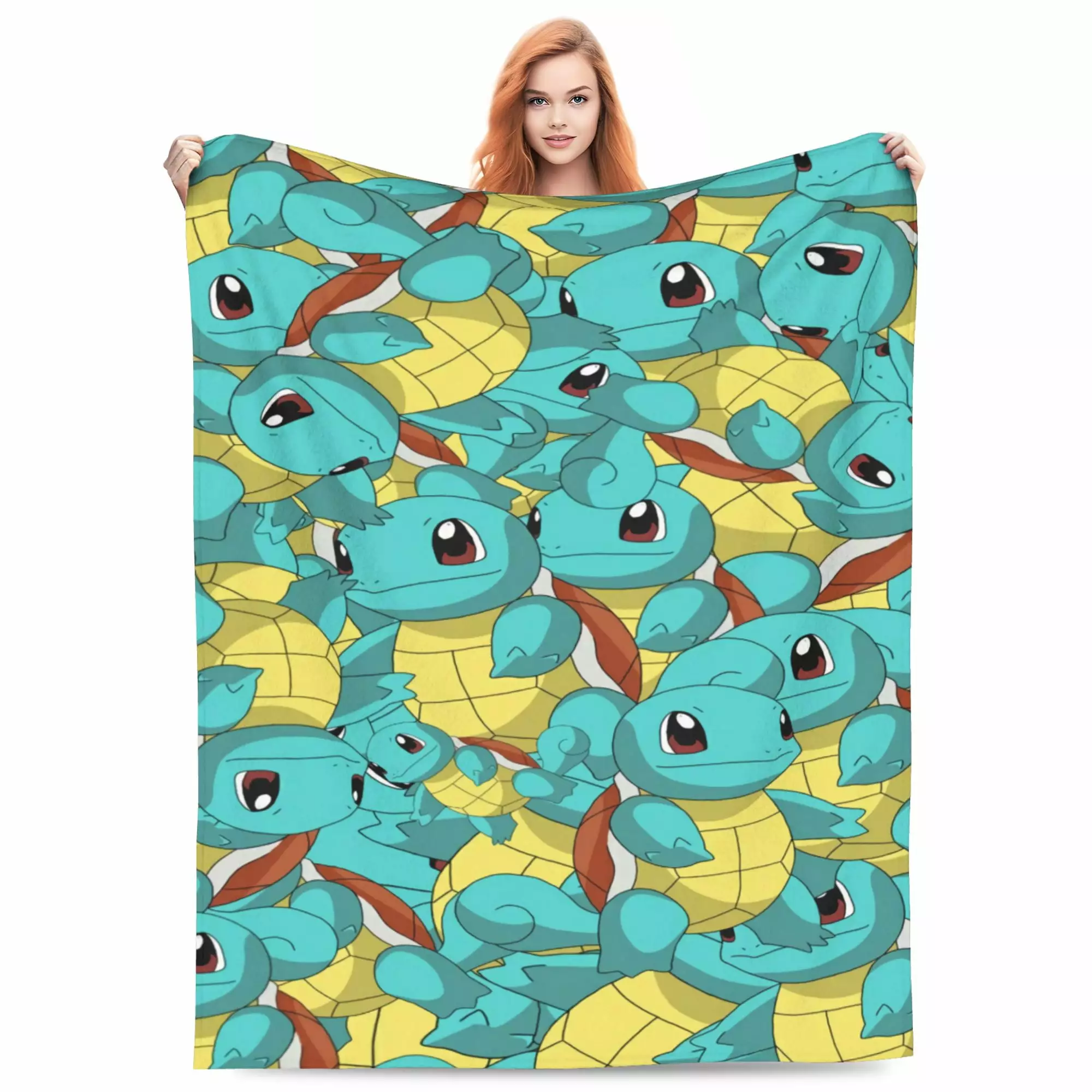 Squirtle Cartoon Blanket for Kids Teenager Adult. Ultra Soft Cozy Luxury Fleece Throw Blanket For Couch Bed Sofa. Warm Flannel Blankets Bedding For All Season