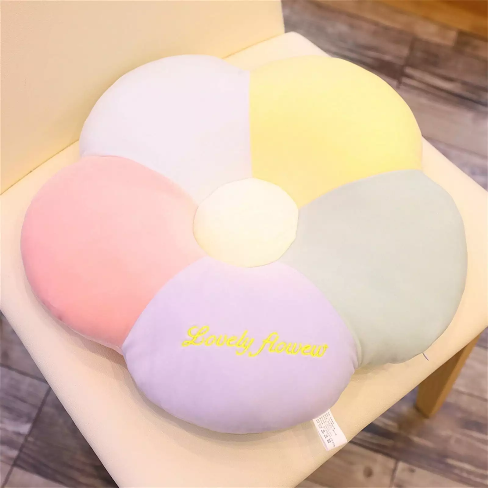 Squishmallow Colorful Flower Petal Cushion Chair Backrest Pillow Home Sofa Pillow Doll