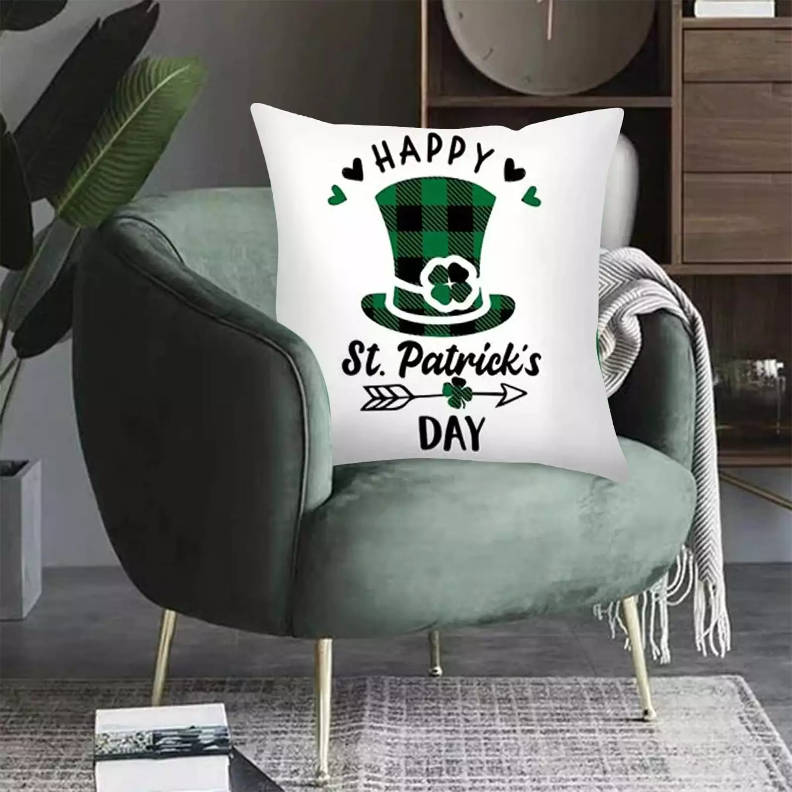 St Patricks Day Decorations Irish Day Pillowcase Living Room Sofa Bedroom Decoration Pillowcase