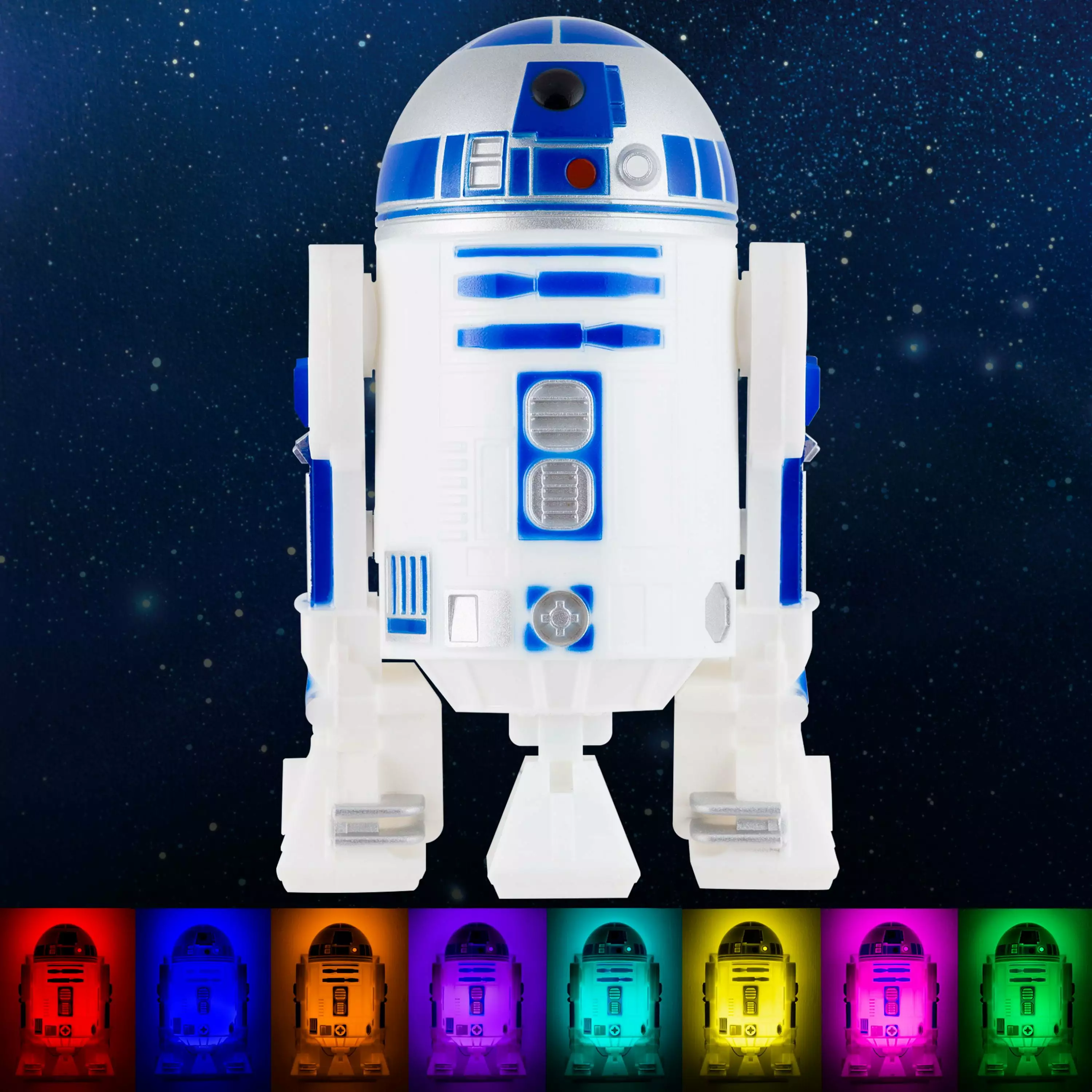 Star Wars R2-D2 Color Changing LED Night Light. Dusk-to-Dawn. 43669