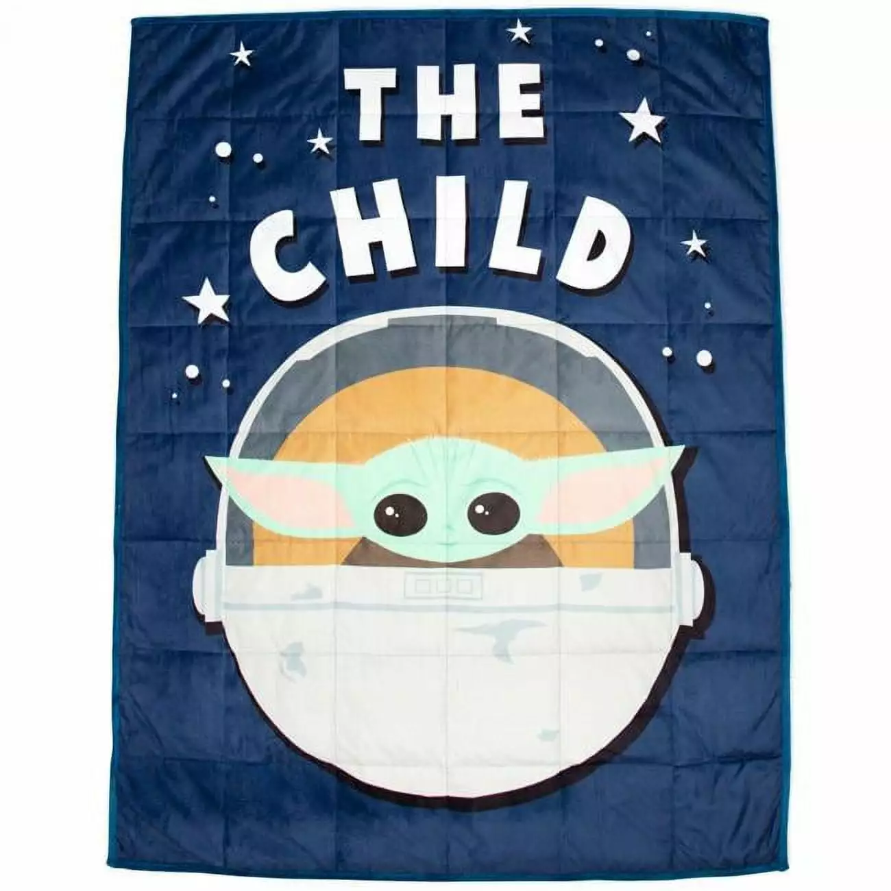 Star Wars The Mandalorian Grogu the Child Weighted Blanket. Blue