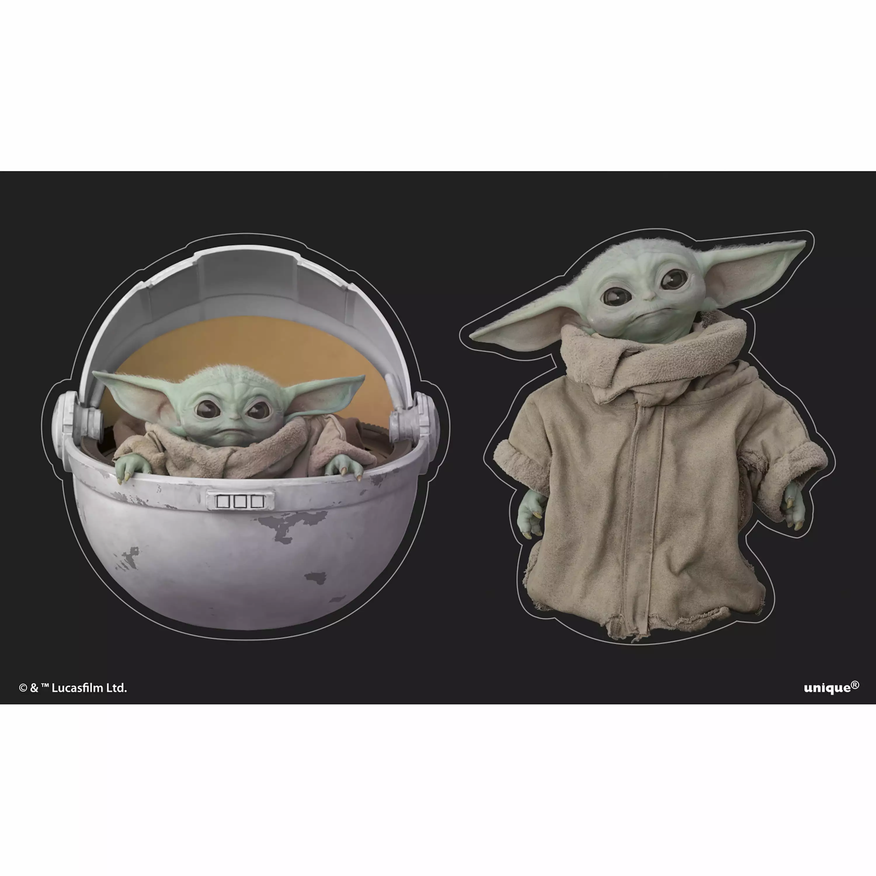 Star Wars The Mandalorian The Child Baby Yoda Window Clings. 3ct