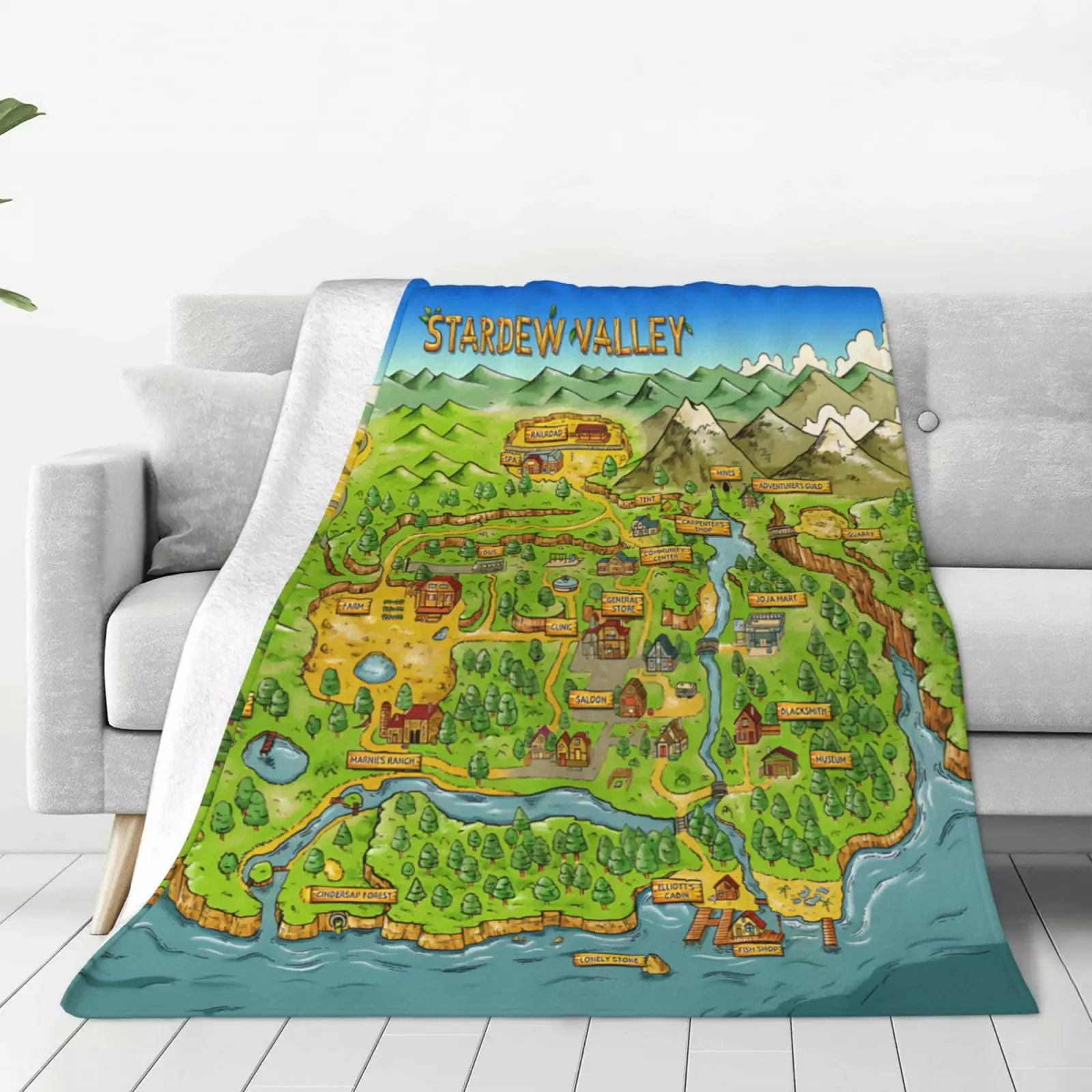 Stardew Valley Super Soft Blanket Cute Blanket All Season Flannel Fleece Blanket for Bed Living Room Bedroom for Kids Adult Gift 40x30