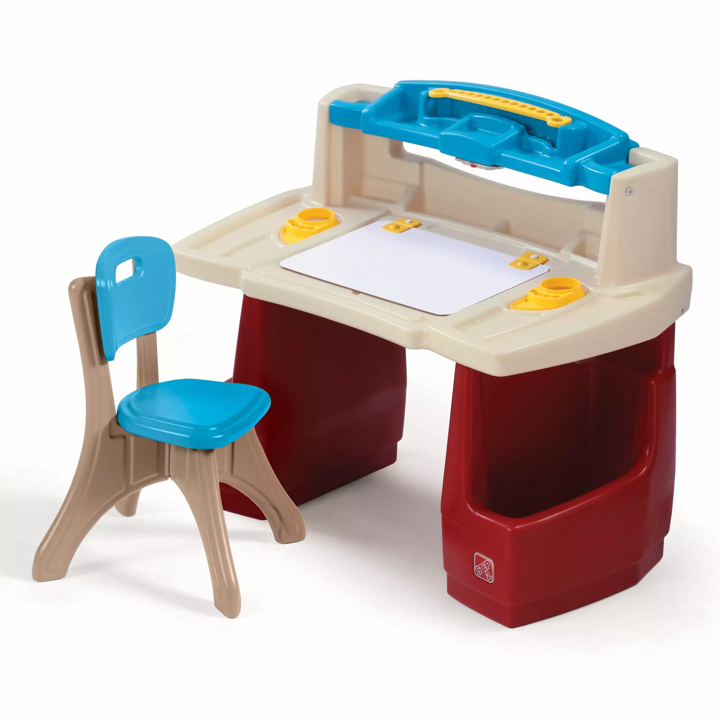 Step2 Deluxe Art Master Desk Plastic Kids Activity Center and Table