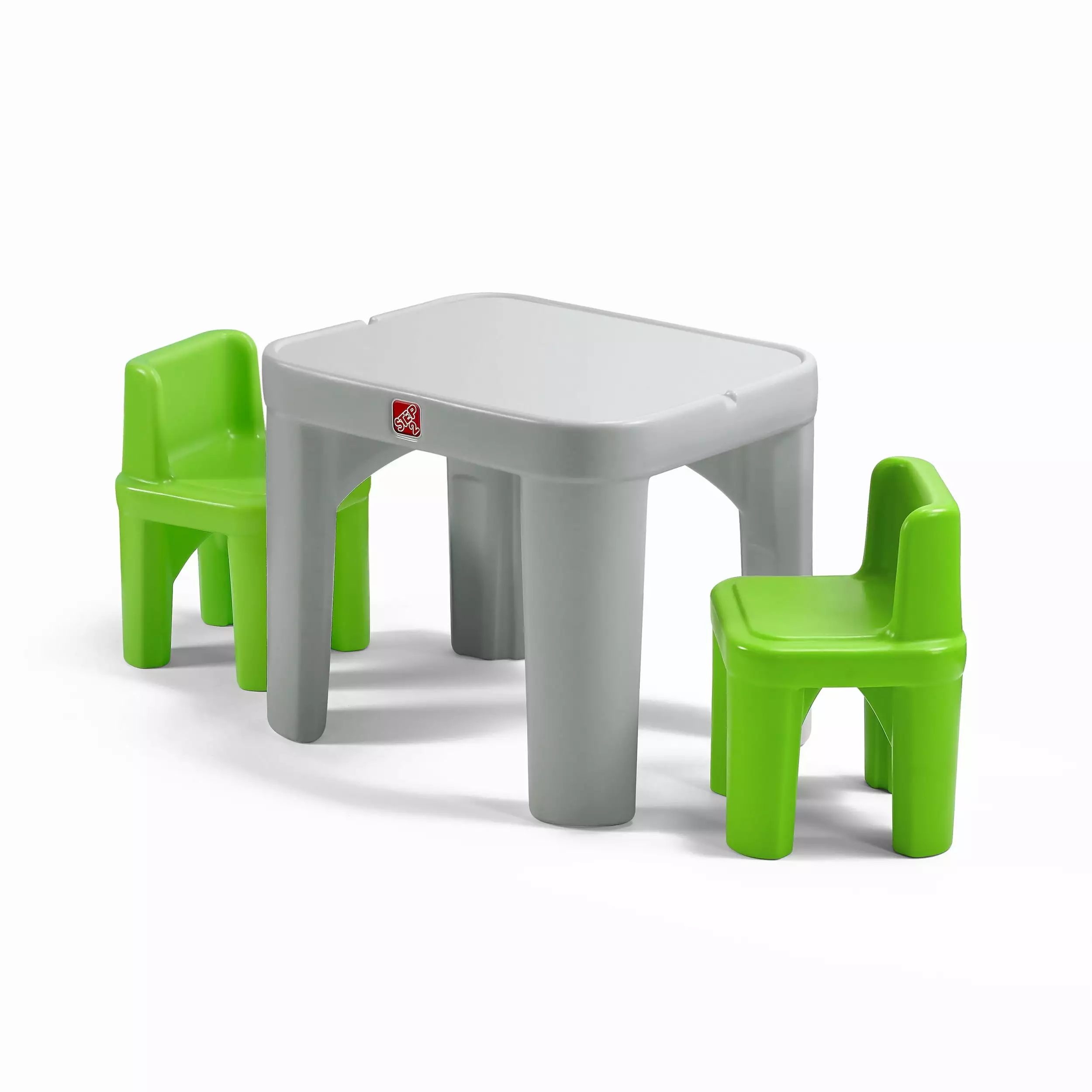 Step2 Mighty My Size Kids Plastic Toddler Table and Chairs Set. Gray