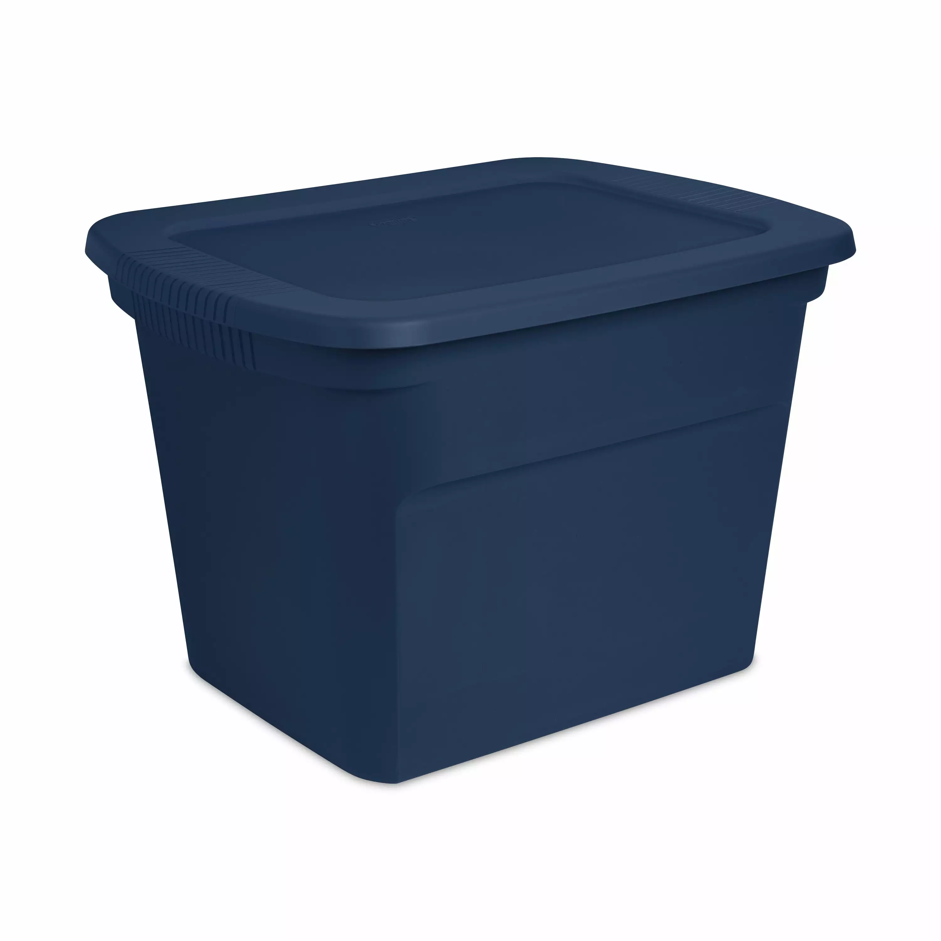 Sterilite Lidded Stackable 18 Gallon Storage Tote Container. Blue. 16 Pack