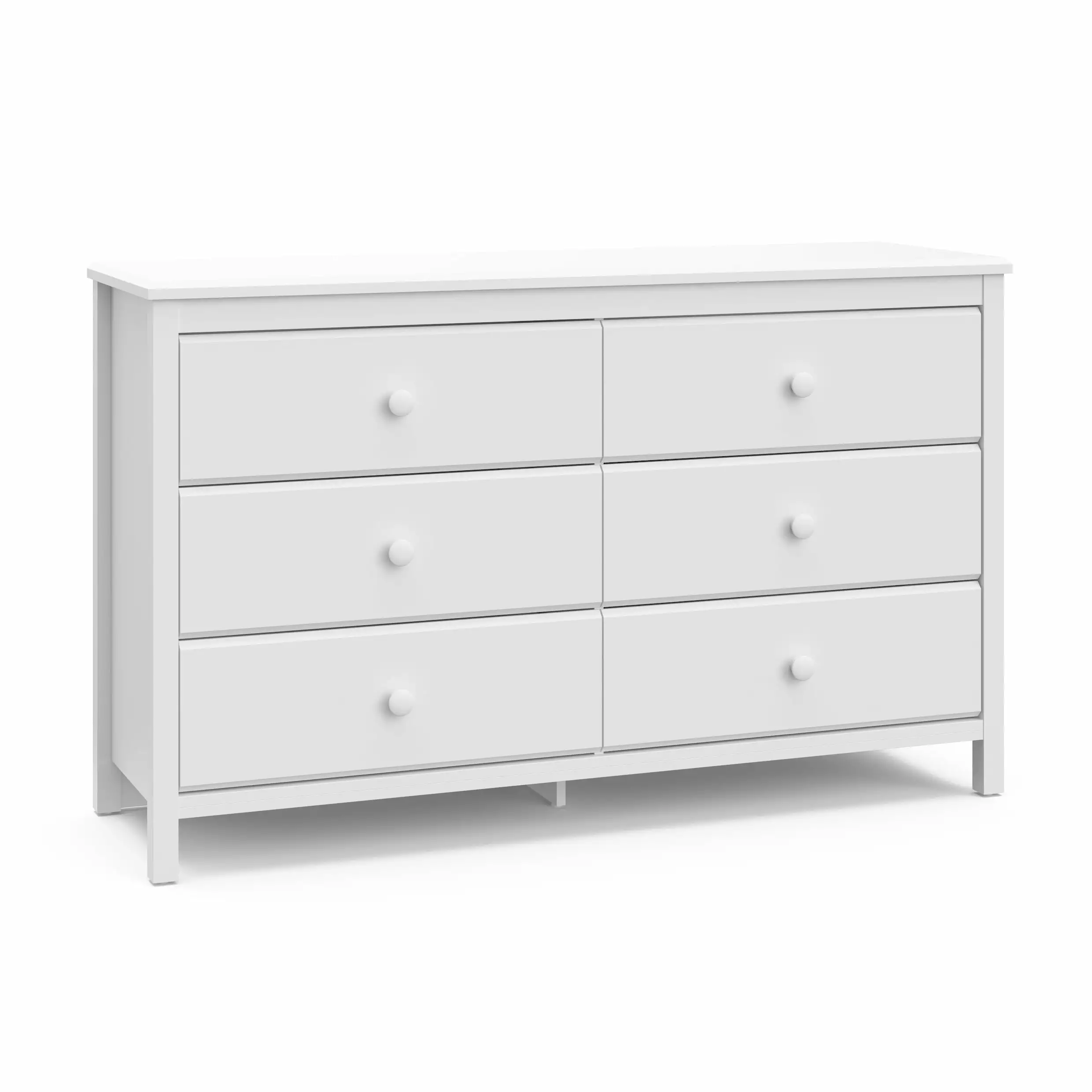 Storkcraft Alpine 6 Drawer Nursery Double Dresser. White