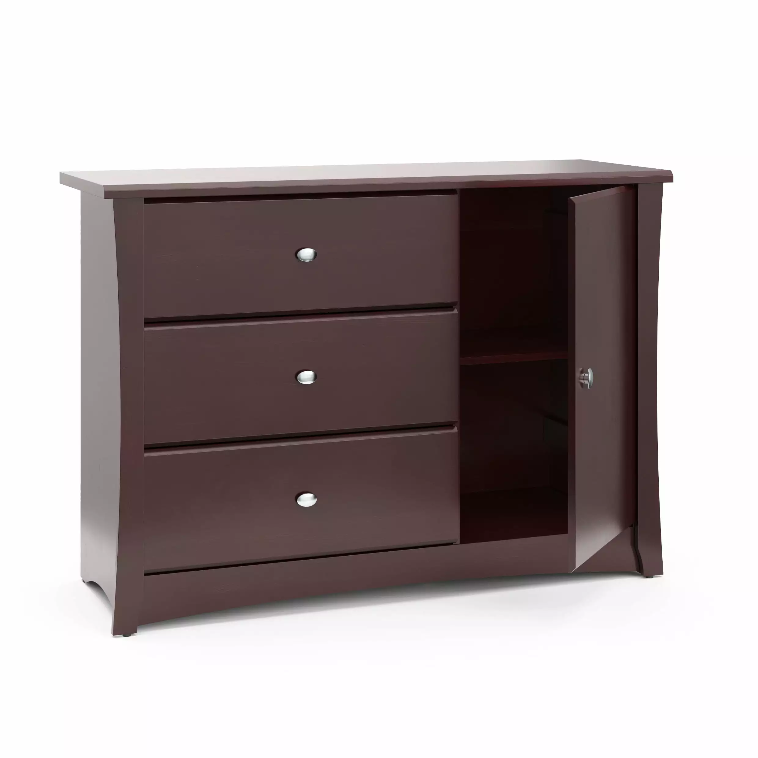 Storkcraft Crescent 3 Drawer Nursery Combo Dresser. Espresso