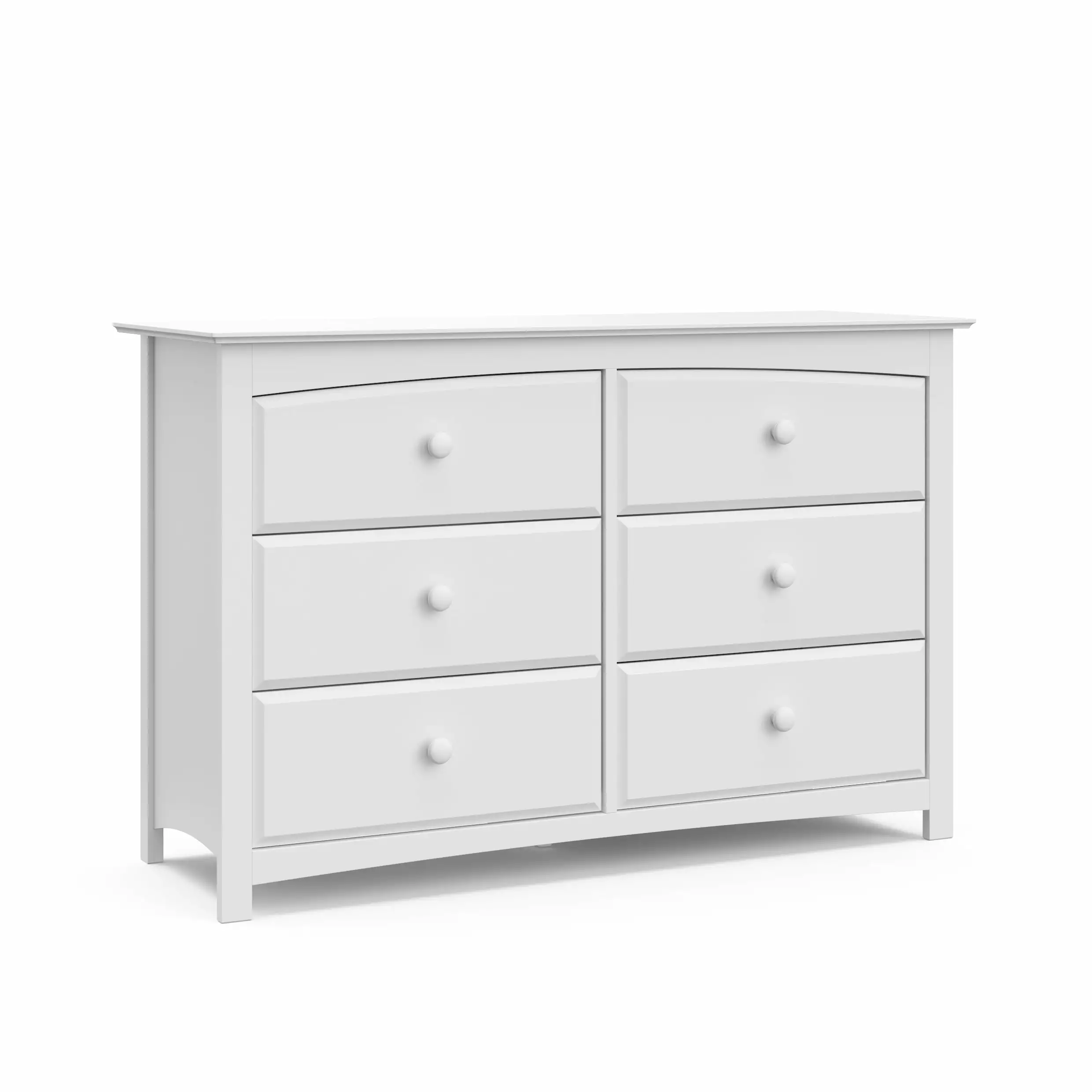 Storkcraft Kenton 6 Drawer Nursery Double Dresser. White