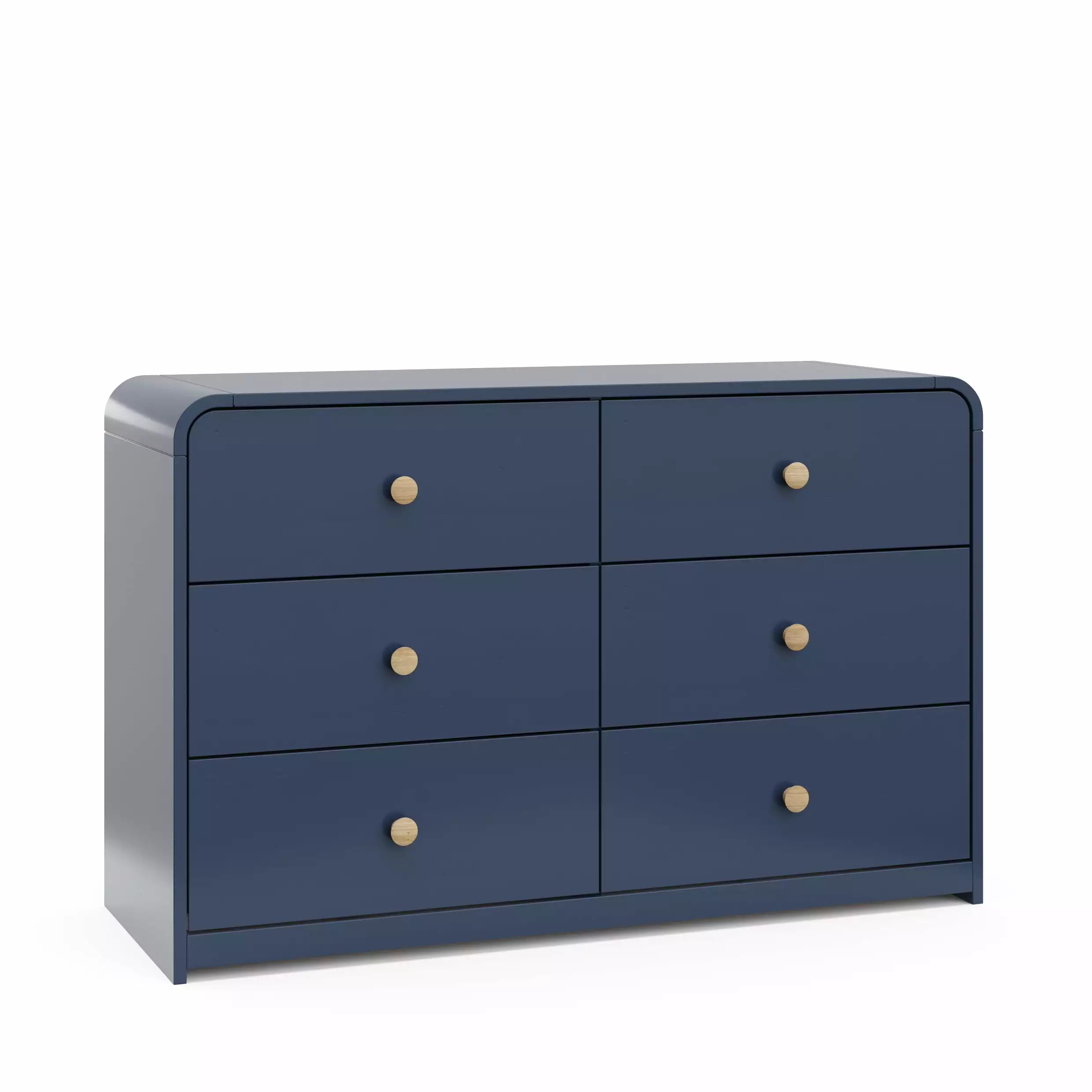 Storkcraft Santos 6 Drawer Nursery Double Dresser. Midnight Blue