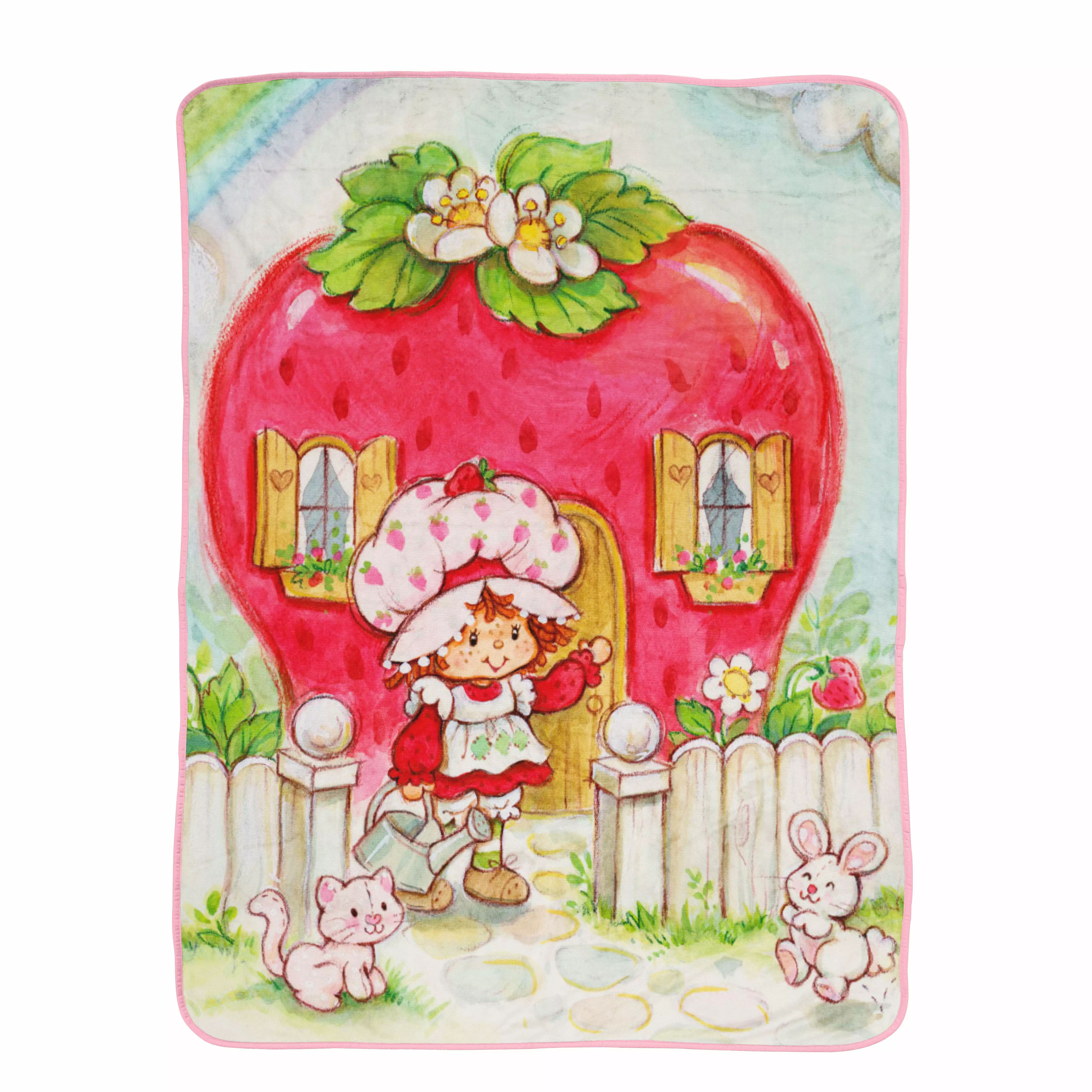 Strawberry Shortcake Berry Berry Silk Touch Throw. 46 x 60