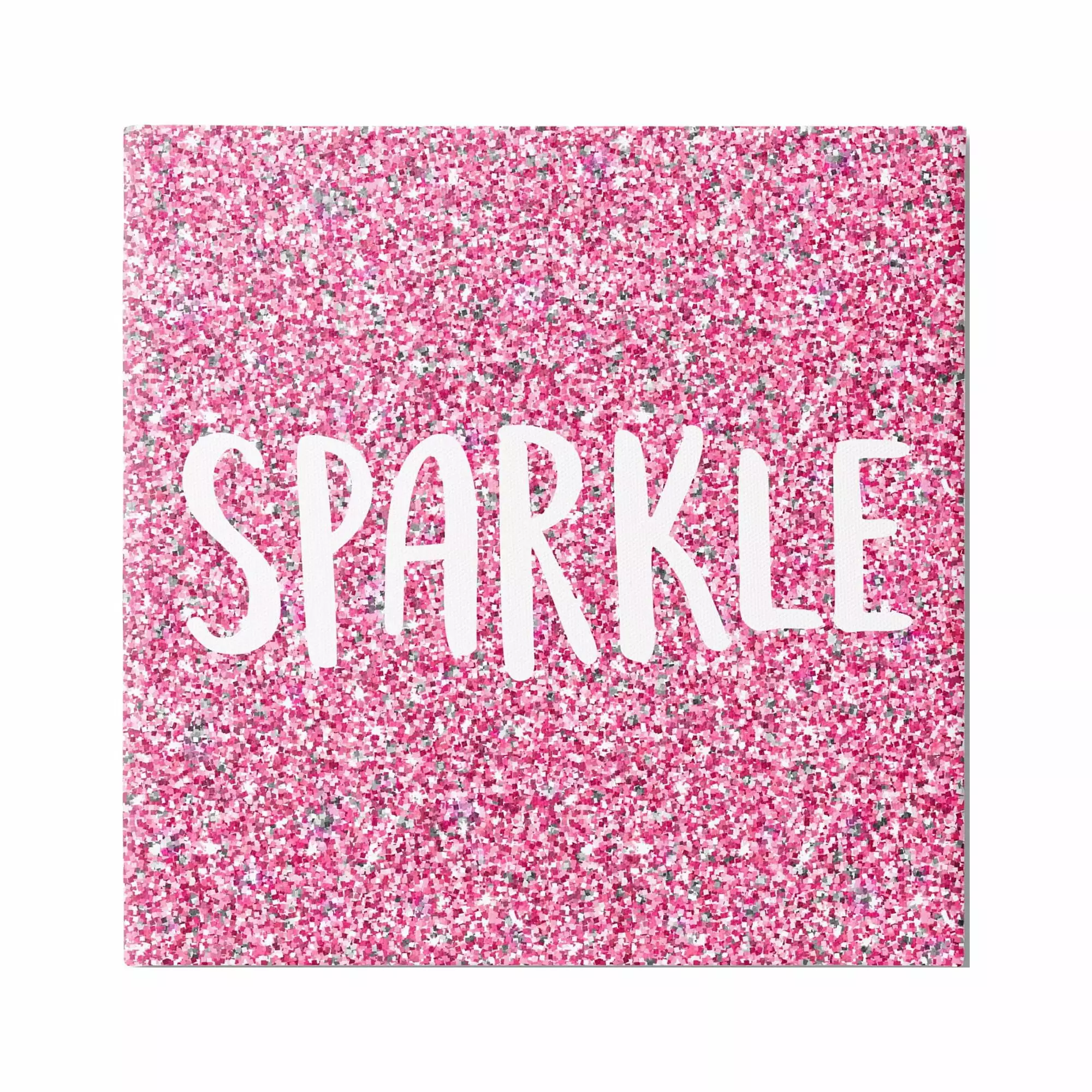 Stupell Industries Glam Pink Sparkle Pattern Phrase Inspirational Painting Gallery Wrapped Canvas Print Wall Art