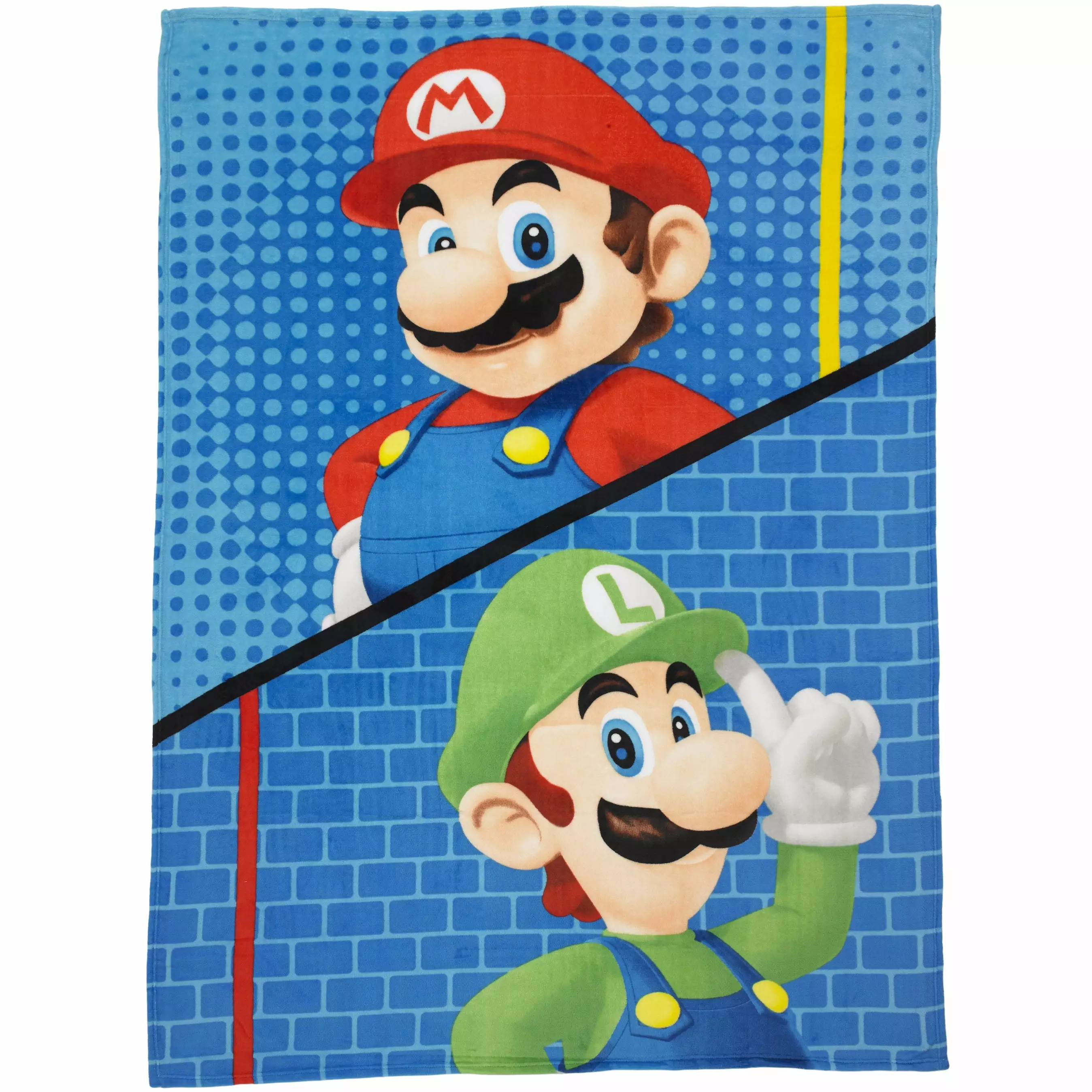 Super Mario Kids Plush Blanket. Twin/Full Size 62x90. Nintendo