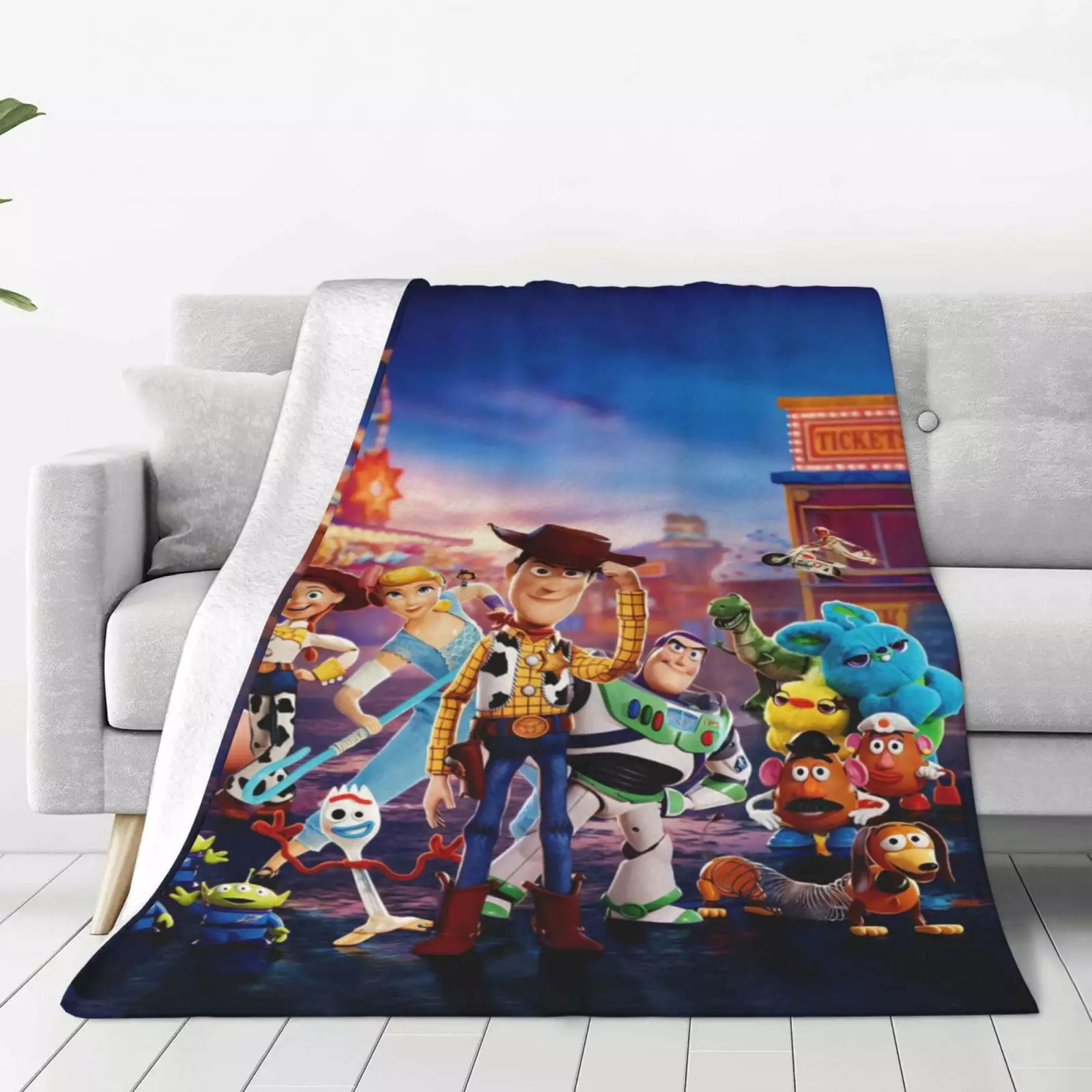 Super Soft Toy Story Blanket Cartoon Flannel Blanket Warm Cozy Flannel Blanket For Home Living Room Couch Bedding Sofa. Toy Story Merch Fan Gift 40x30 In