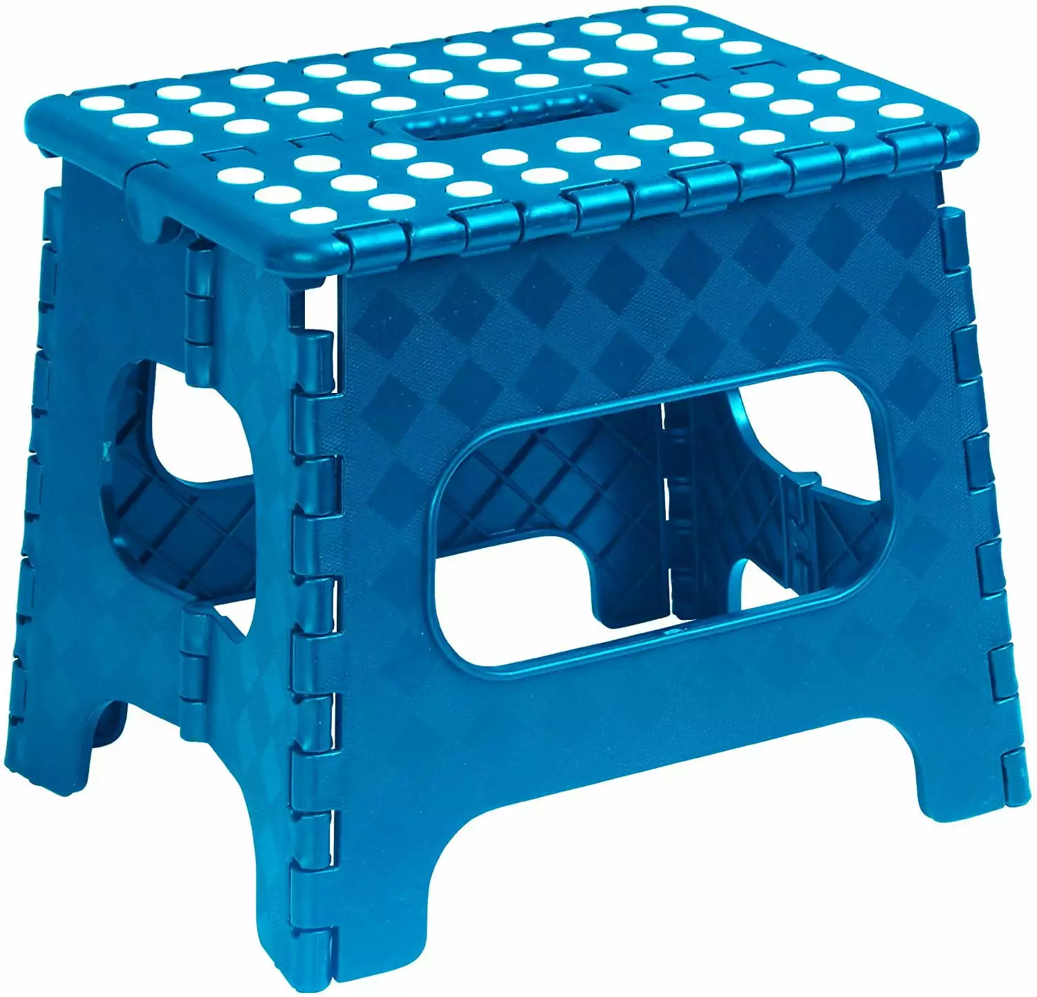 Superio Folding Step Stool 11 Inch (Blue). Perfect Foldable Step Stool for Toddlers. Kids and Adults 9 High. Easy to Storage. Heavy Duty.