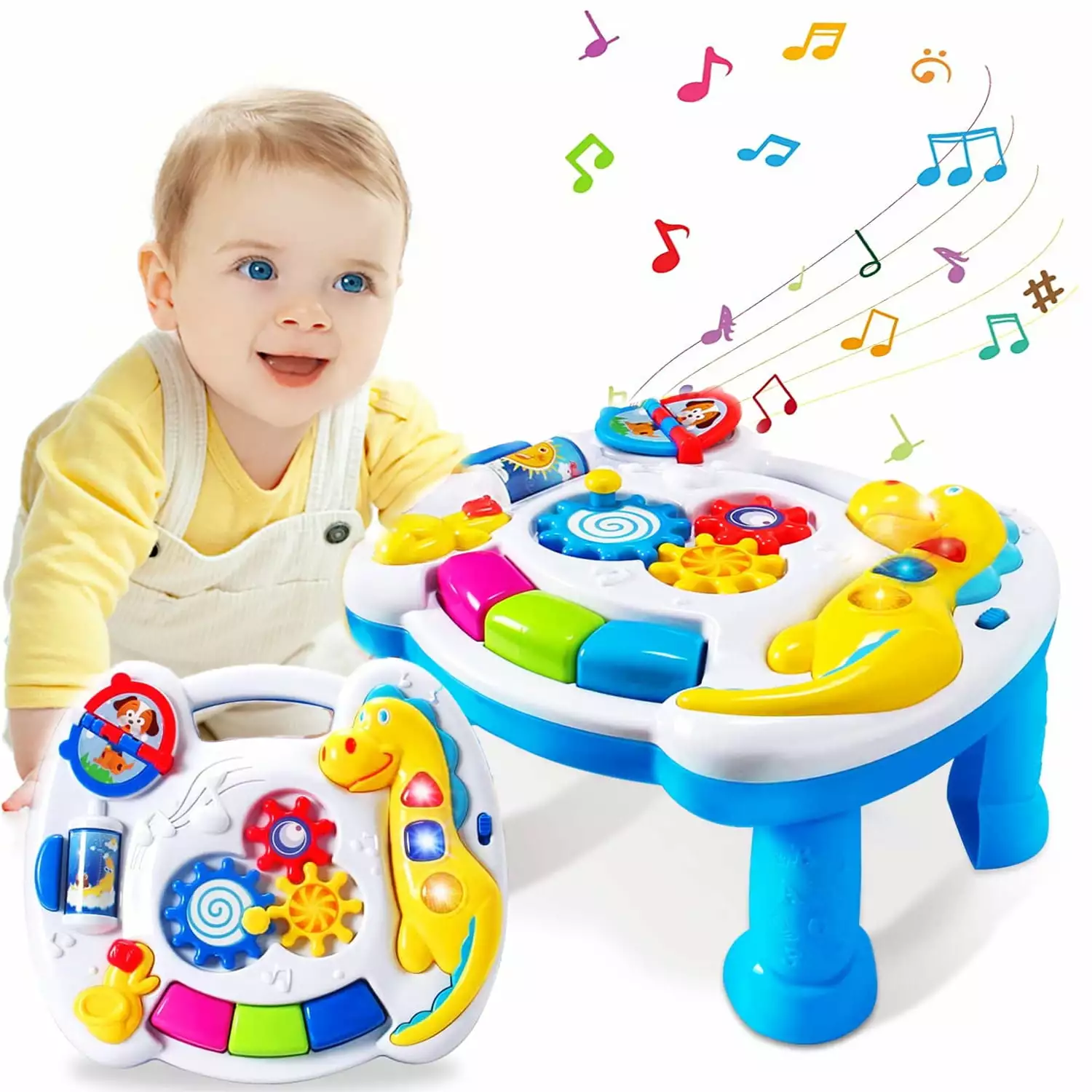 Sytle-Carry Busy Toddler Activity Table Infant Learning Toy. Baby Toys 6 to 12 Months. Early Learning Baby Toys