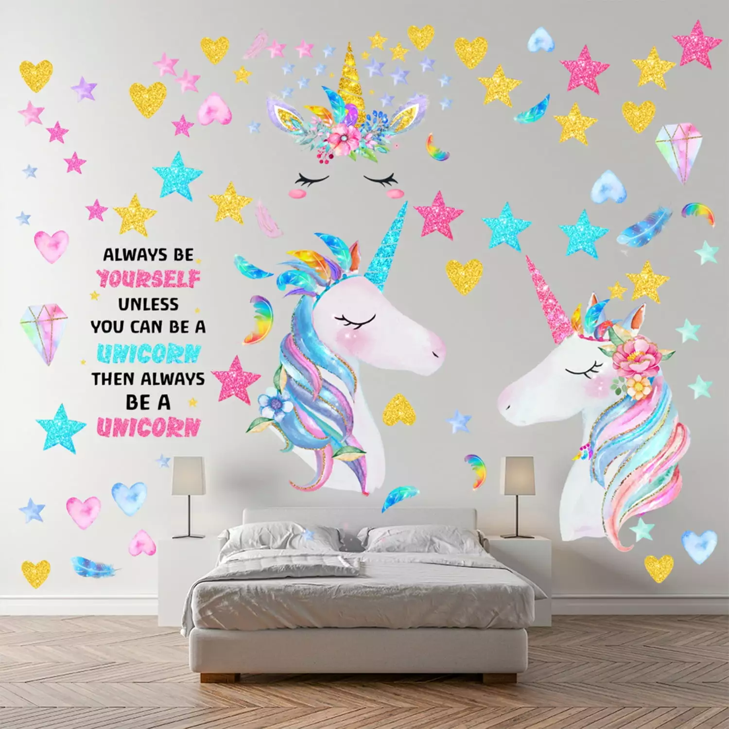 Sytle-Carry Wall Decal Stickers. Girls Room Decor. Wall Sticker Decor for Gilrs Kids Bedroom Birthday Party