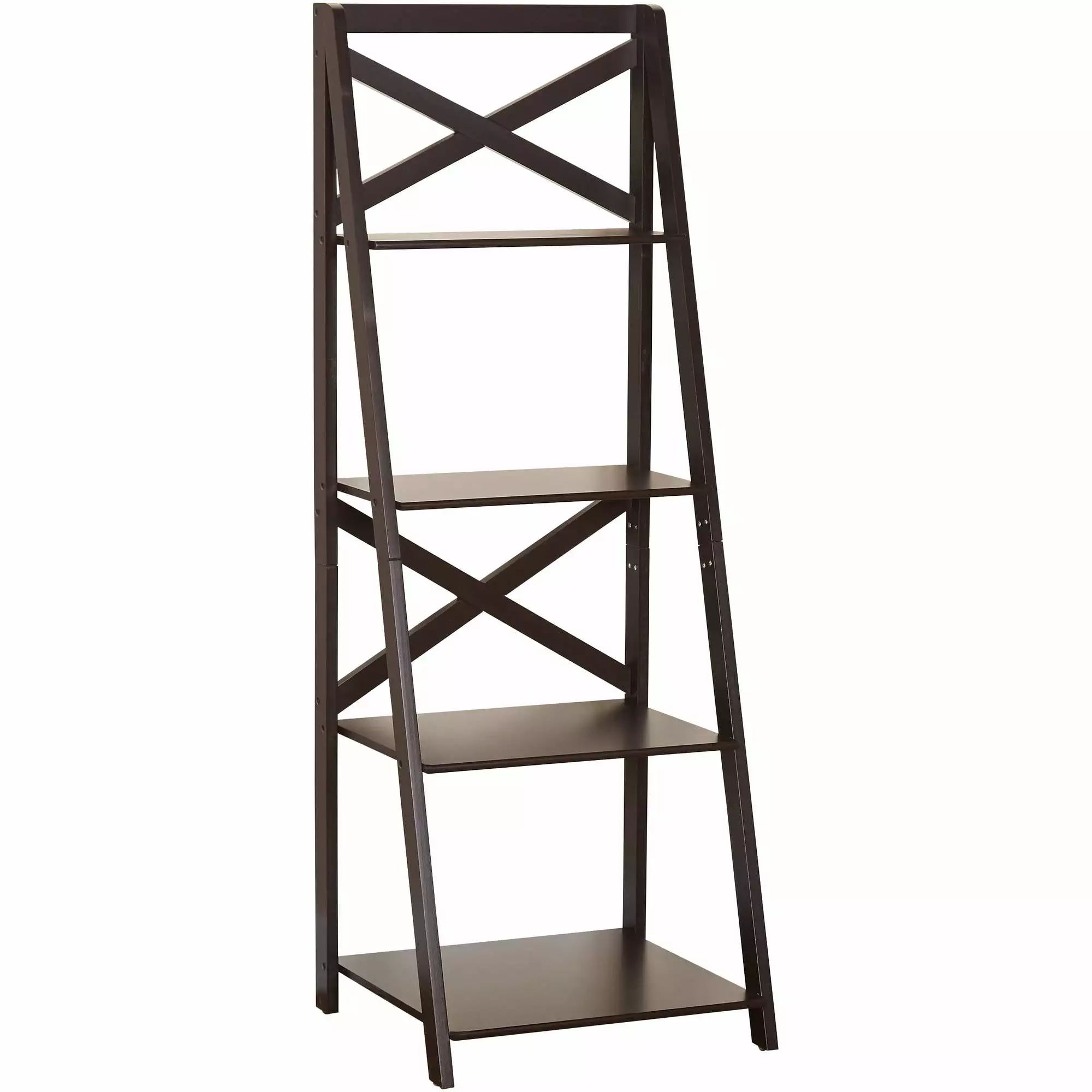 TMS X 4 - Tier Shelf. Ladder Bookcase. Espresso