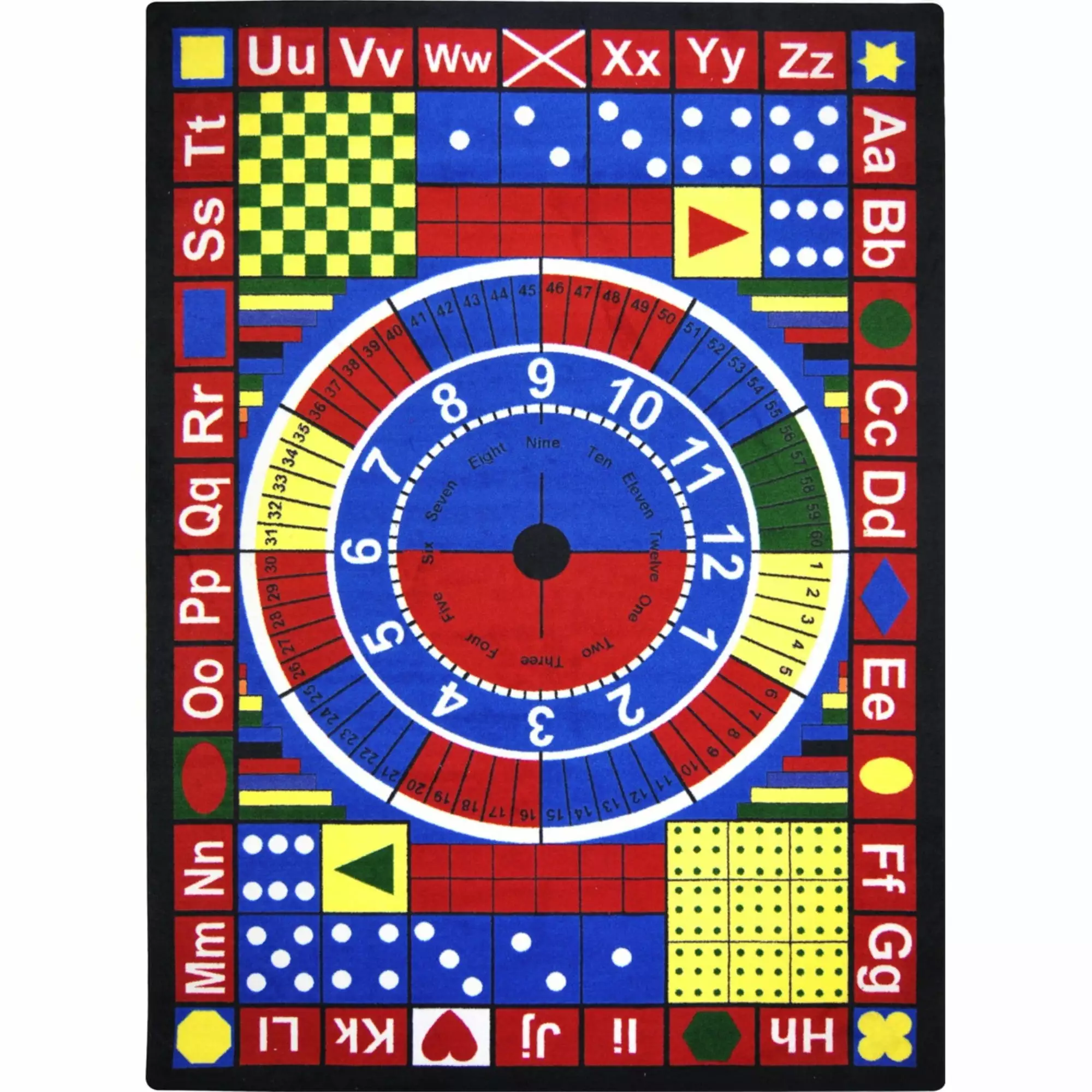 Teach-A-Tot 10'9 x 13'2 Area Rug In Color Multi