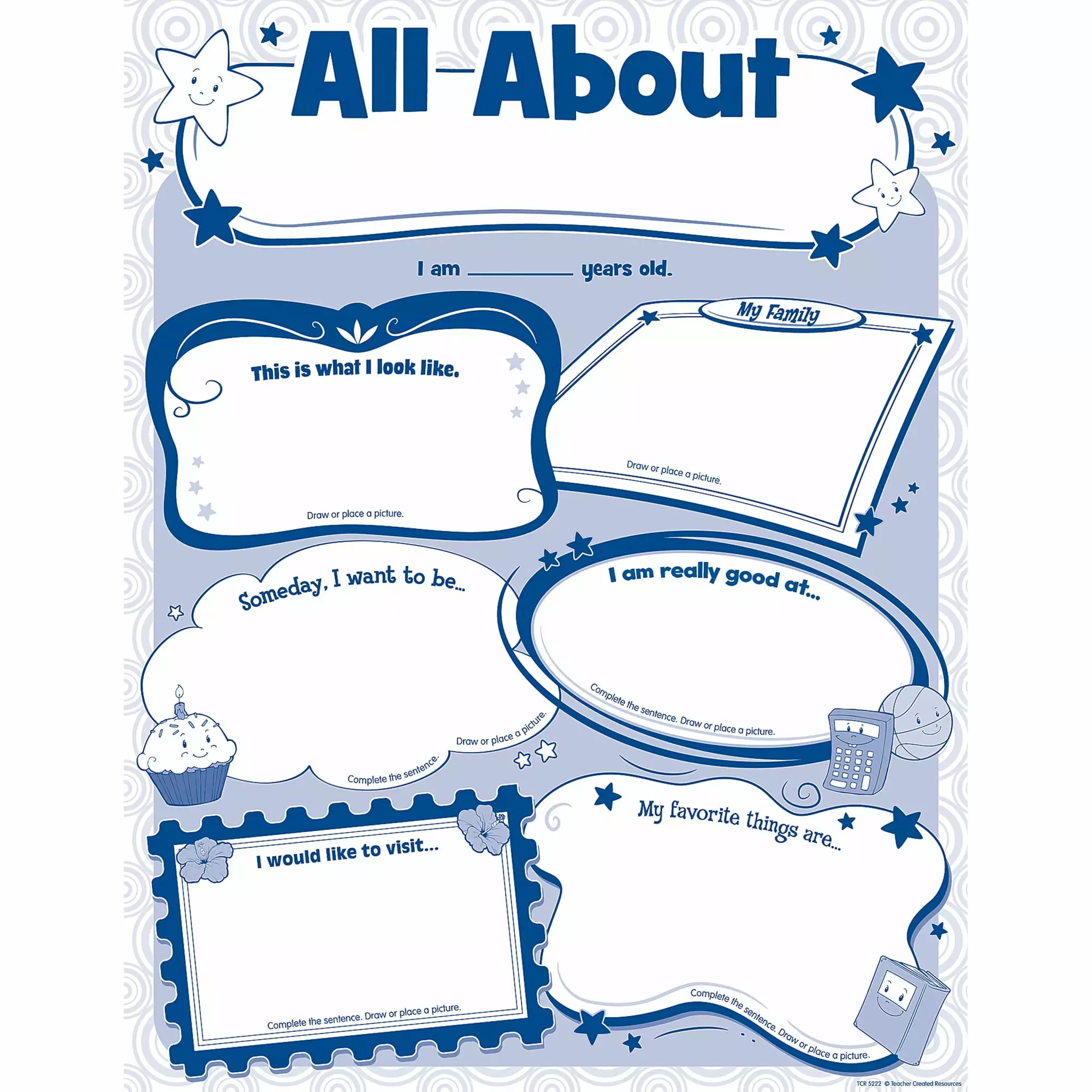 Teacher Created Resources All About Me Poster Pack. Pack of 32