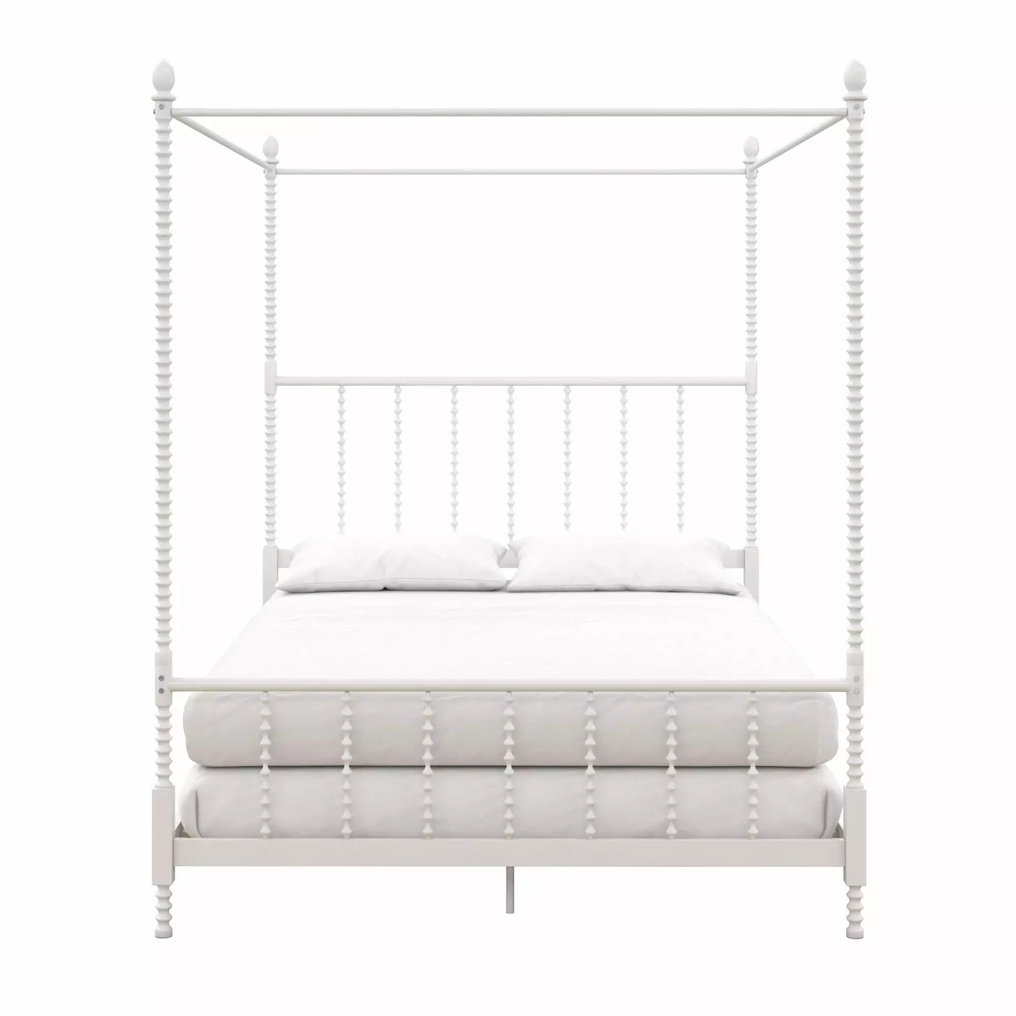 Teen Novogratz Hayden Metal Canopy Bed. Full. White