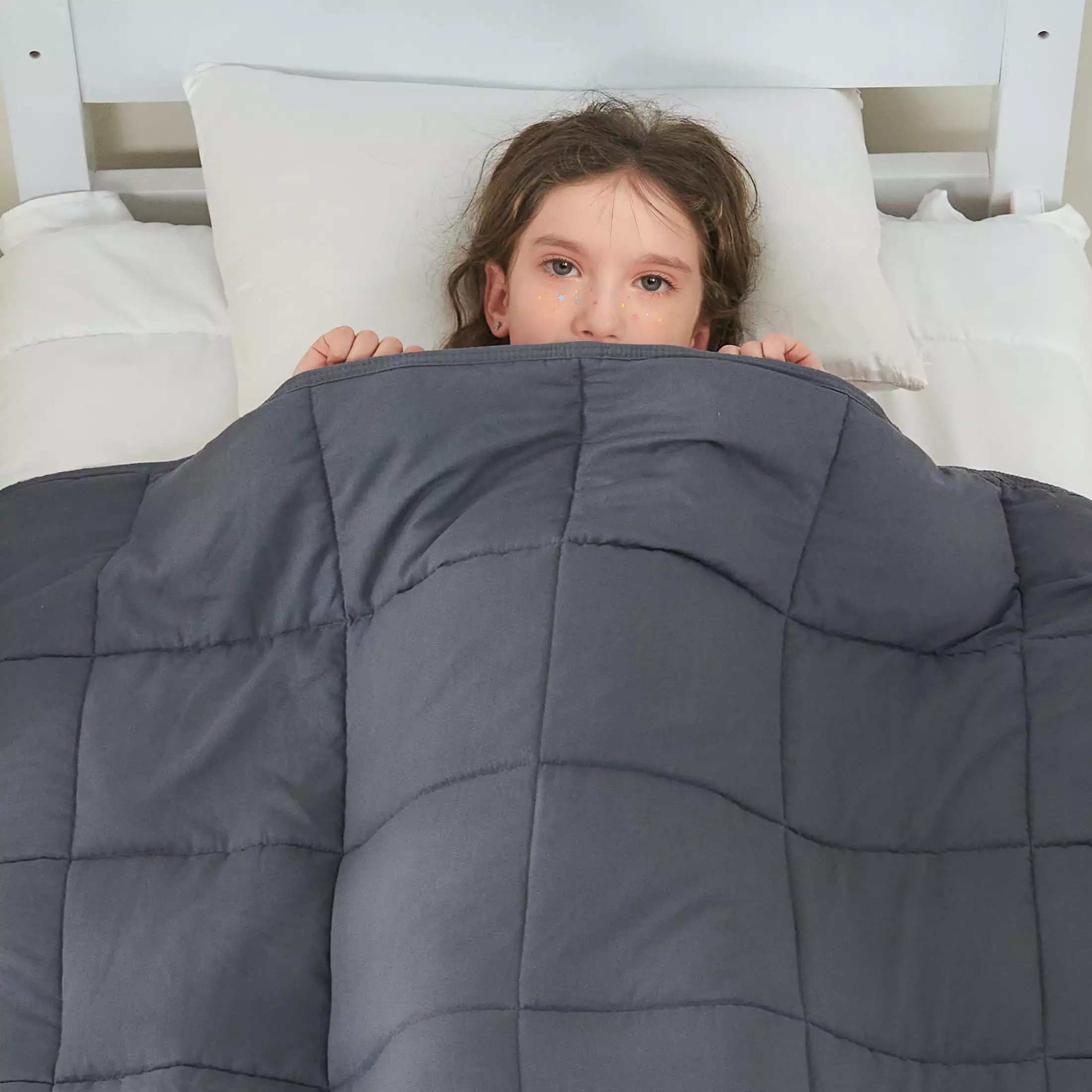 Teler Weighted Blanket For Kids (36x48. 5lbs) Cooling Weighted Lap Blanket. Weighted Throw Blanket . Grey