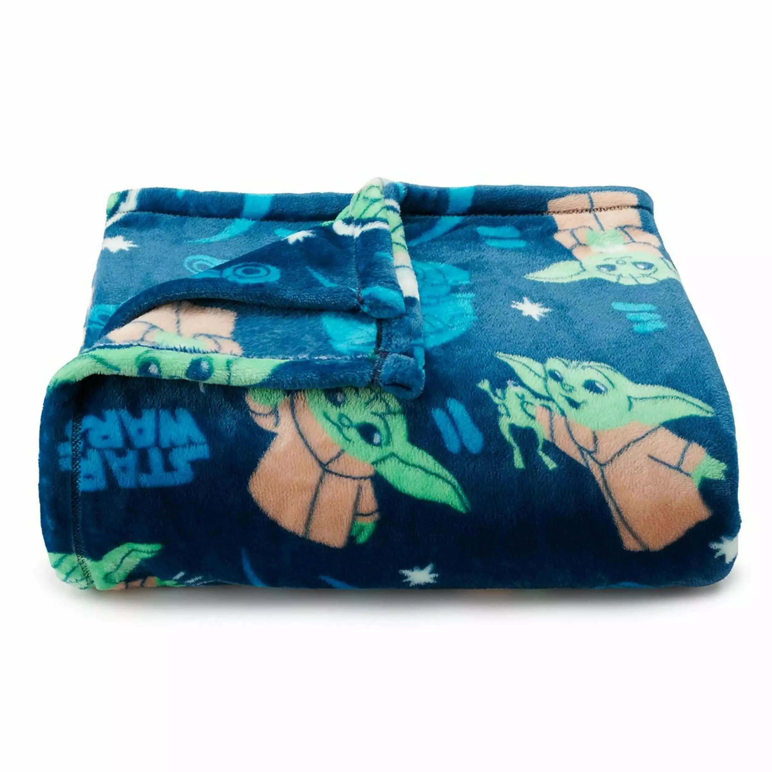 The Big One Star Wars Mandalorian The Child Baby Yoda Grugo Blanket Supersoft Oversized Plush Throw Blue