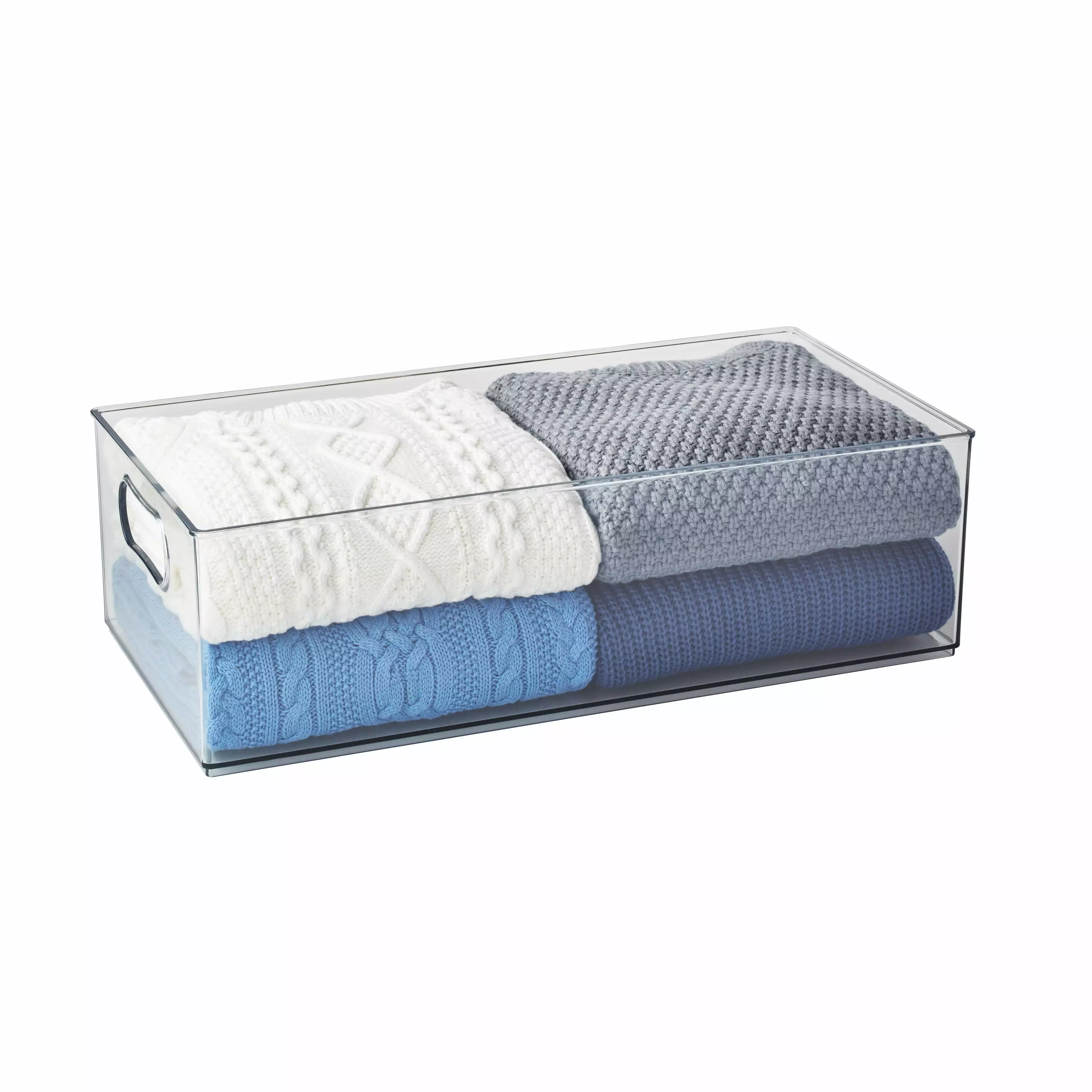 The Home Edit Clear Plastic XL Storage Bins. Set of 2