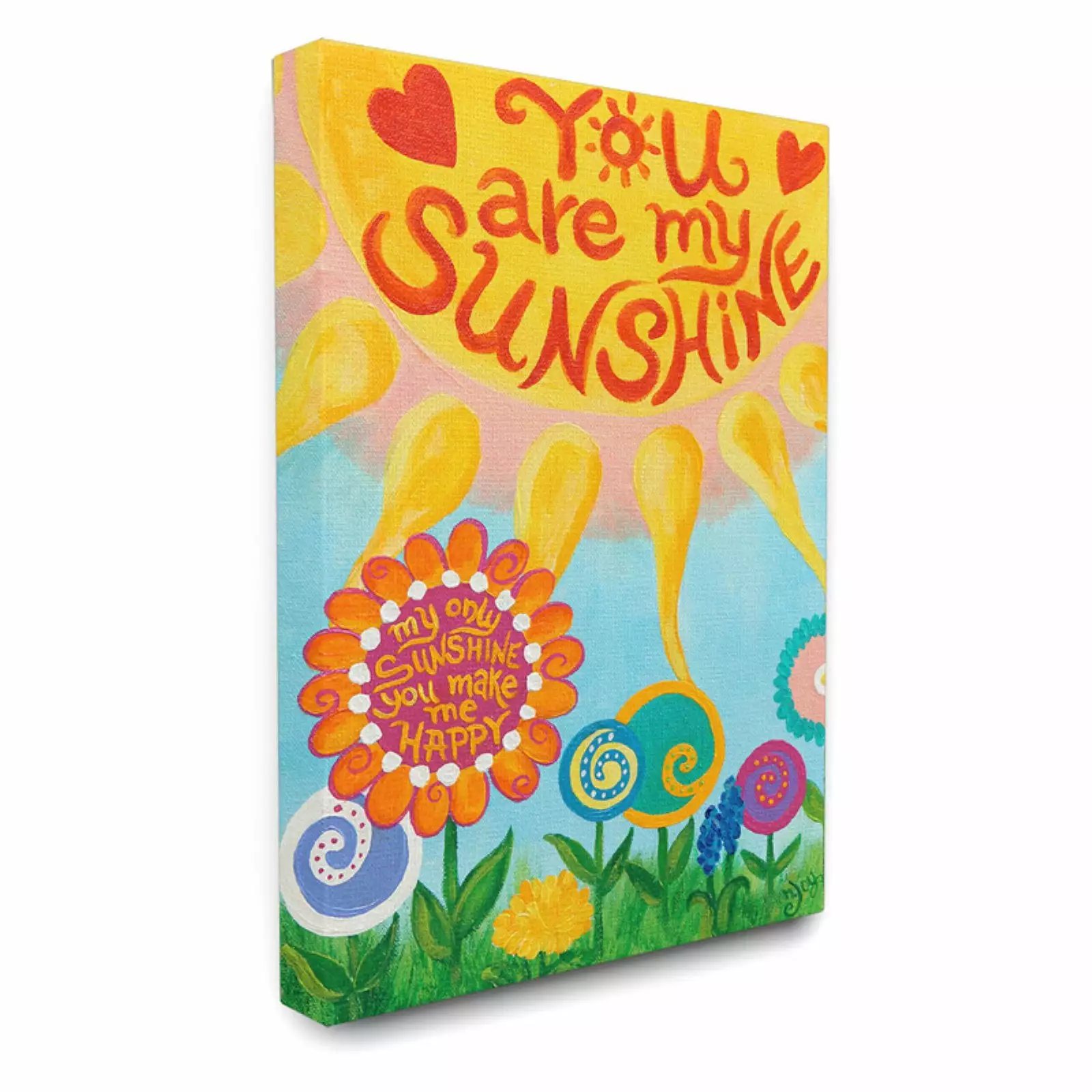 The Kids Room by Stupell You Are My Sunshine Stretched Canvas Wall Art. 16 x 1.5 x 20