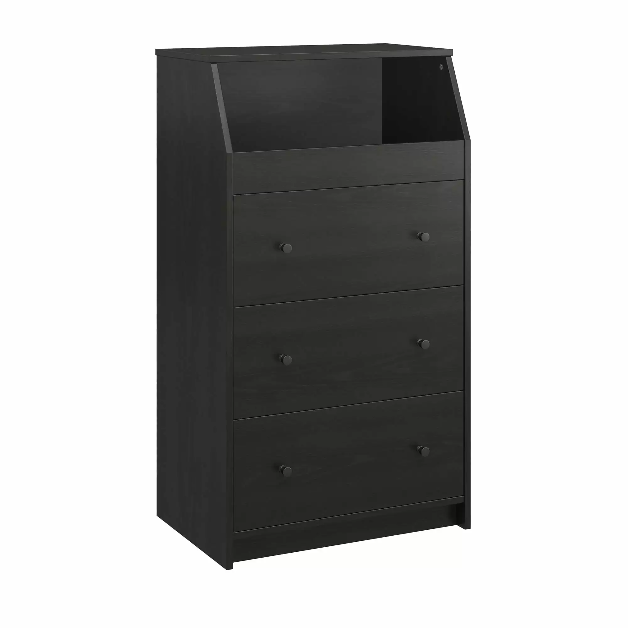 The Loft 3 Drawer Dresser. Black Oak