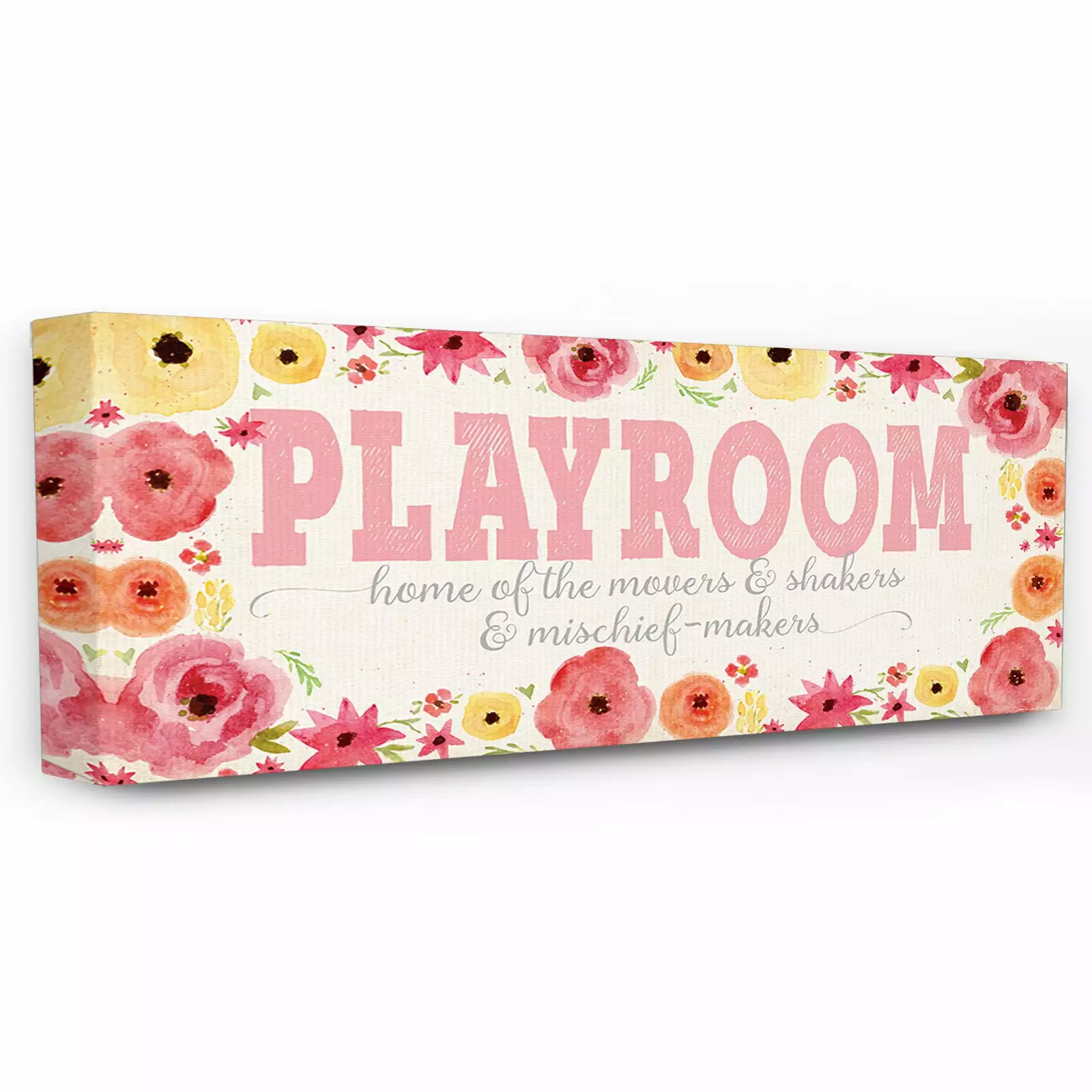 The Stupell Home Decor Collection The Kids Room by Stupell Playroom Home Of Mischief Makers Pink Wall Art