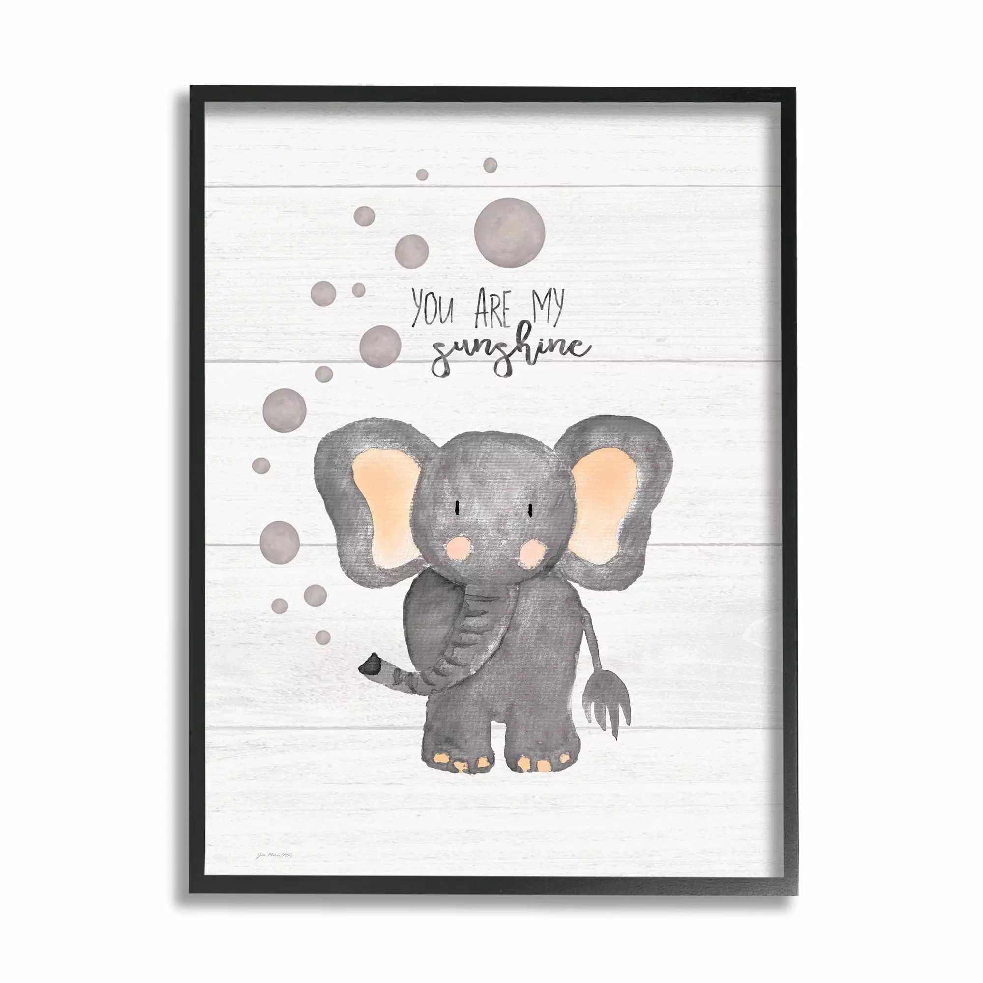 The Stupell Home Decor Collection The Kids Room by Stupell You Are My Sunshine Elephant Wall Art