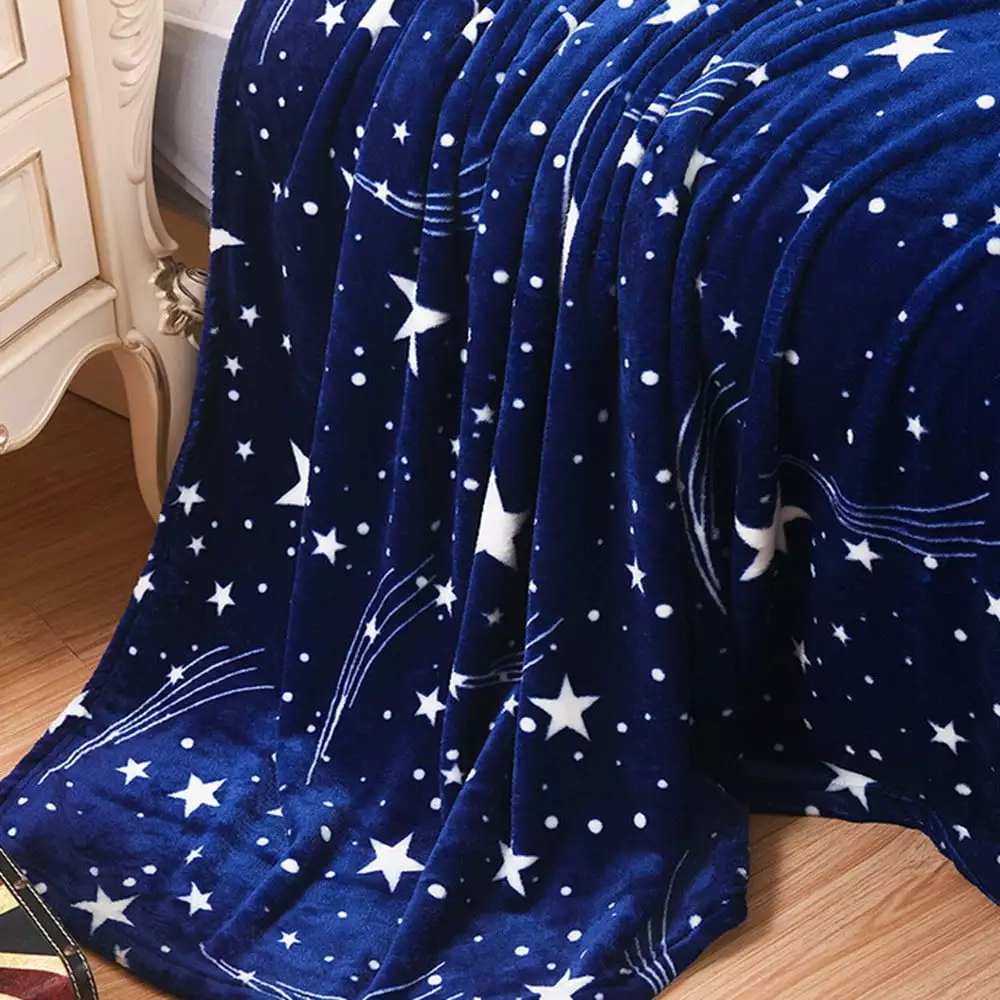 Throw Blanket Ultra Soft Blanket Quilt Lightweight Plush Fleece Bed Blanket Cozy Fuzzy Blanket. All Season Breathable Warm Throw for Couch Bed Sofa Chair Office. Starry