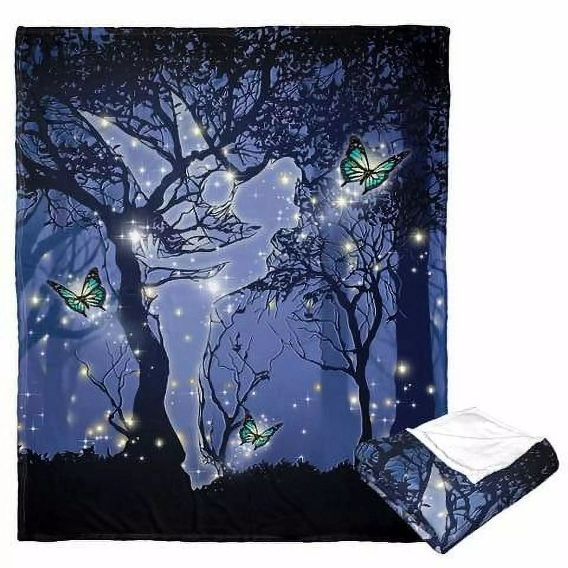 Tinkerbell Sprite Light Disney Kids Silk Touch Throw Blanket. 50 x 60 inches